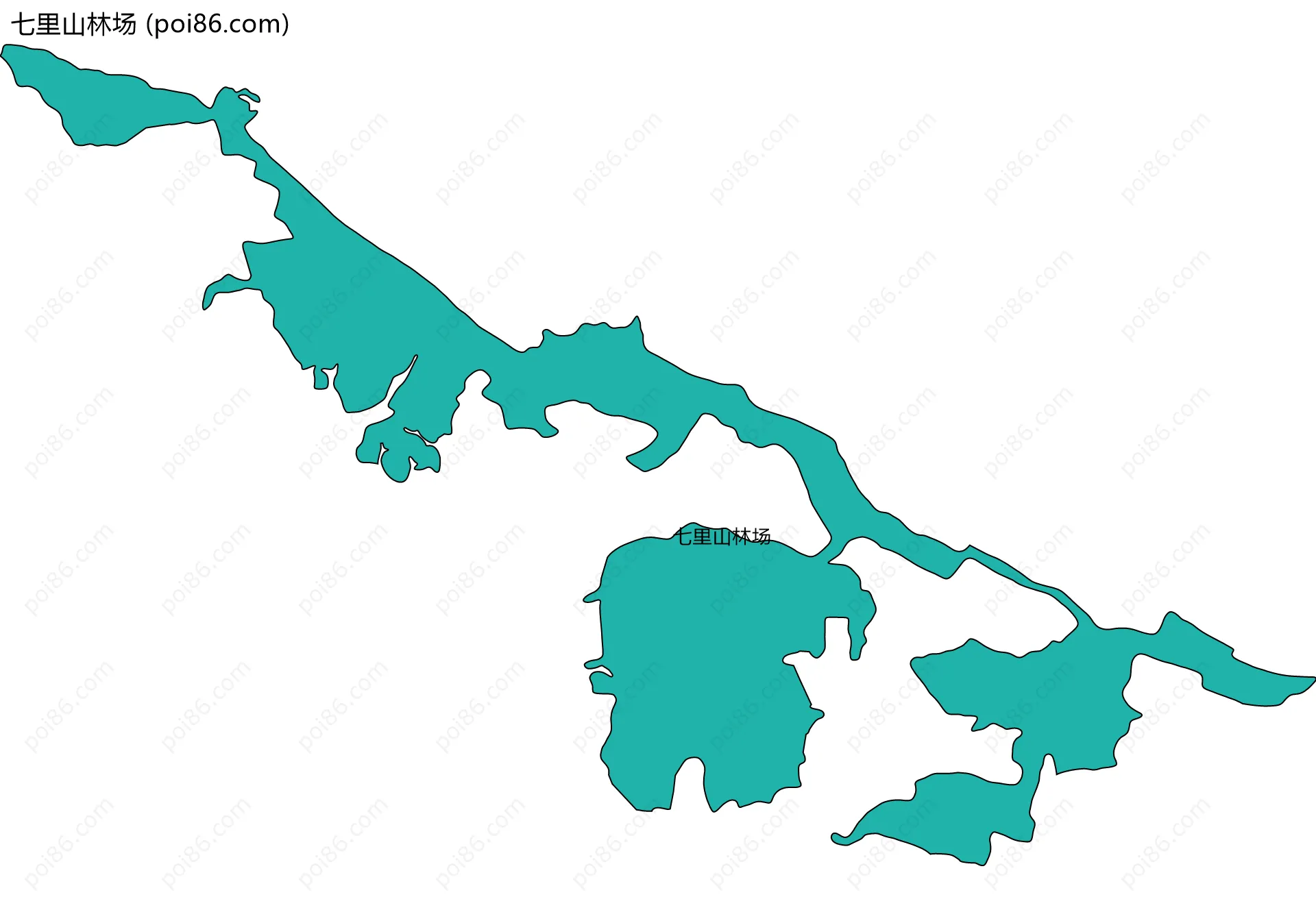 七里山林场边界地图