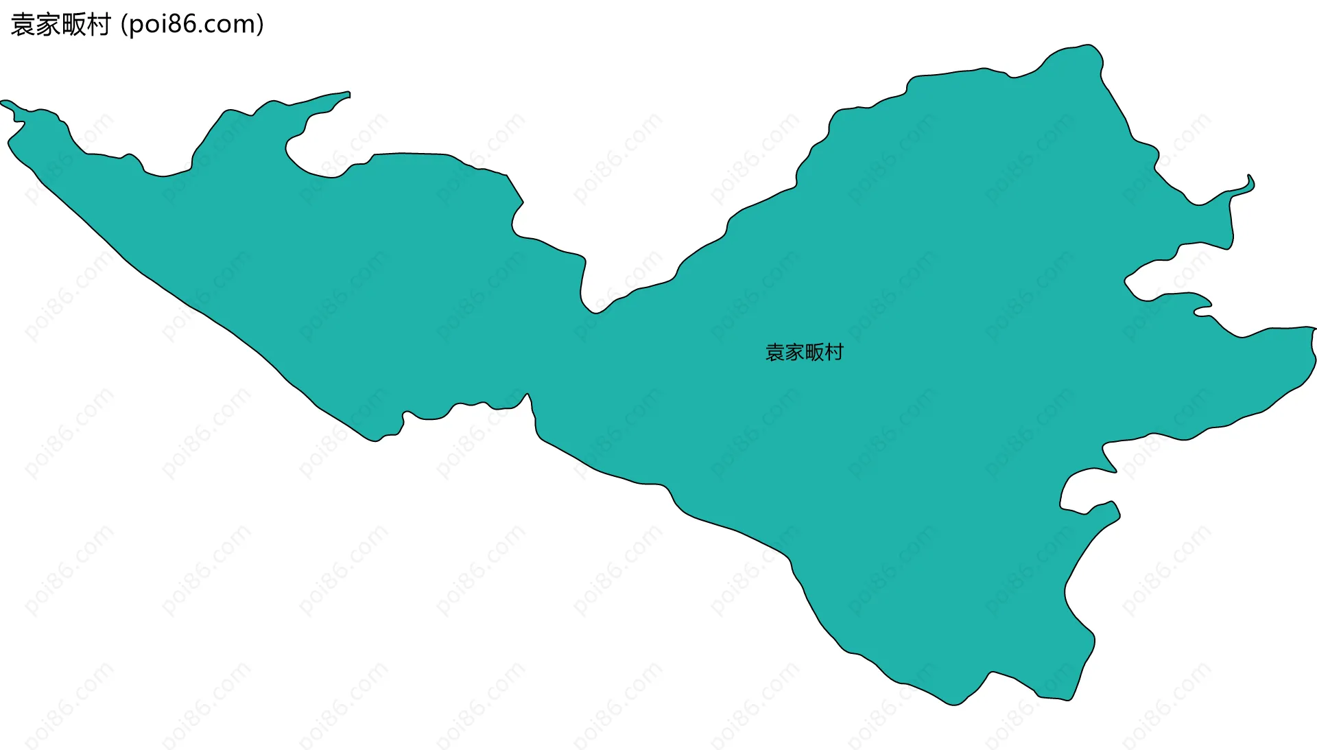 袁家畈村边界地图