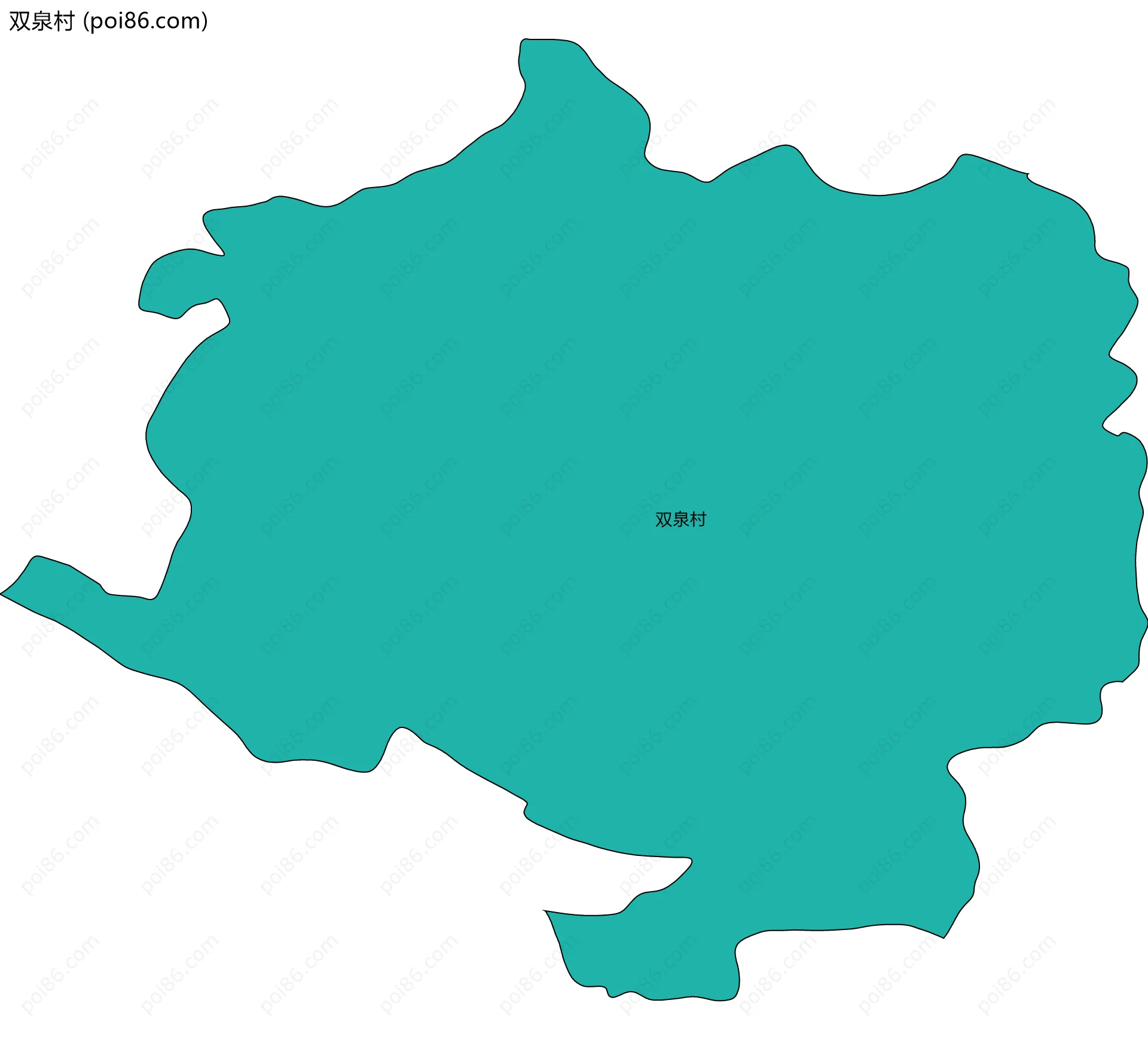 双泉村边界地图