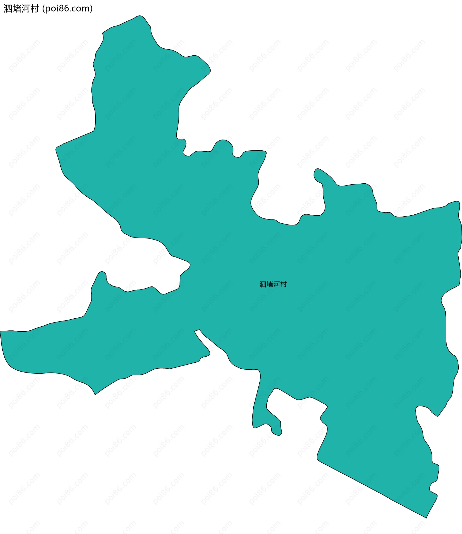 泗堵河村边界地图