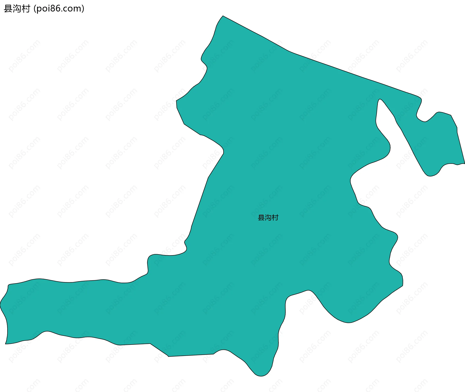 县沟村边界地图