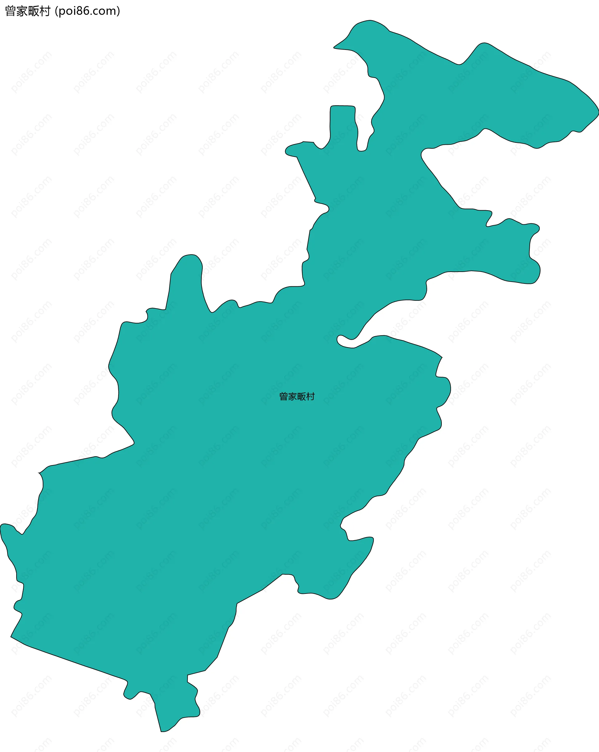 曾家畈村边界地图