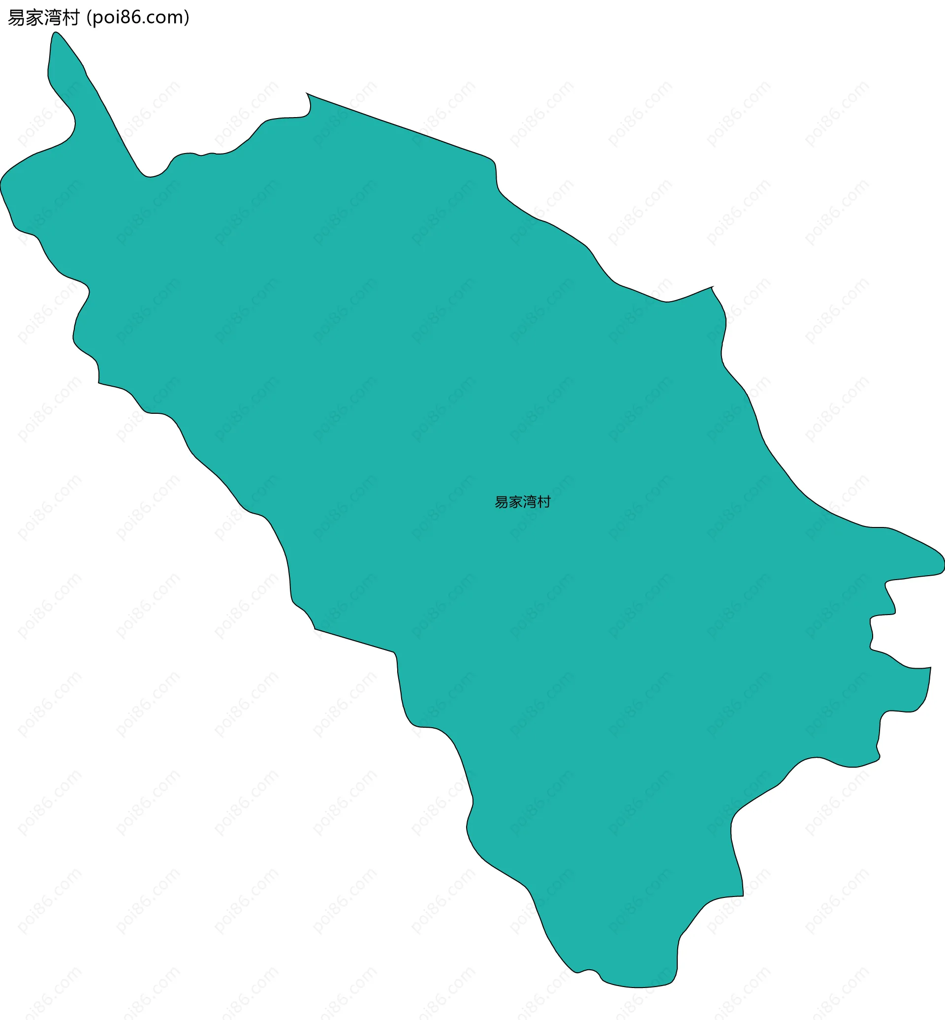 易家湾村边界地图