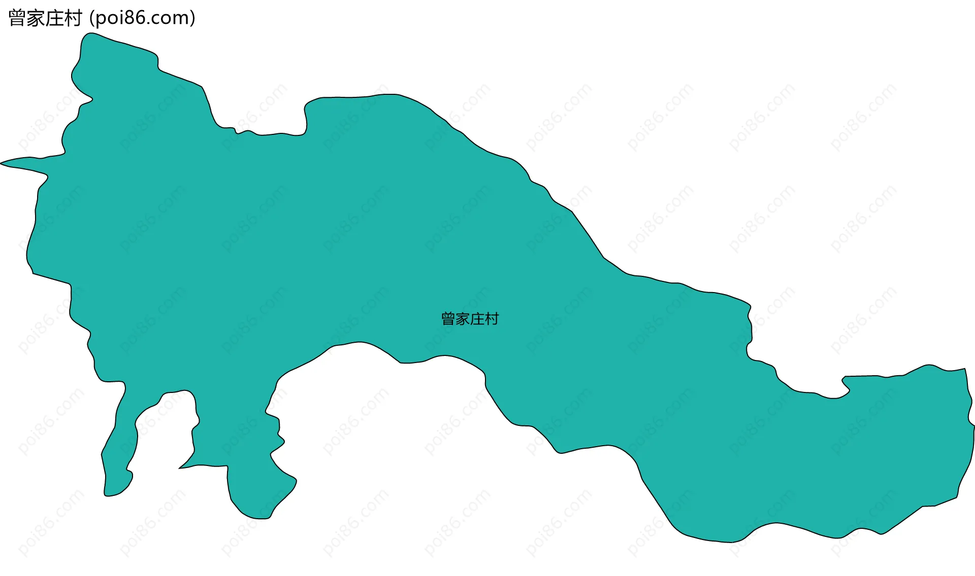 曾家庄村边界地图