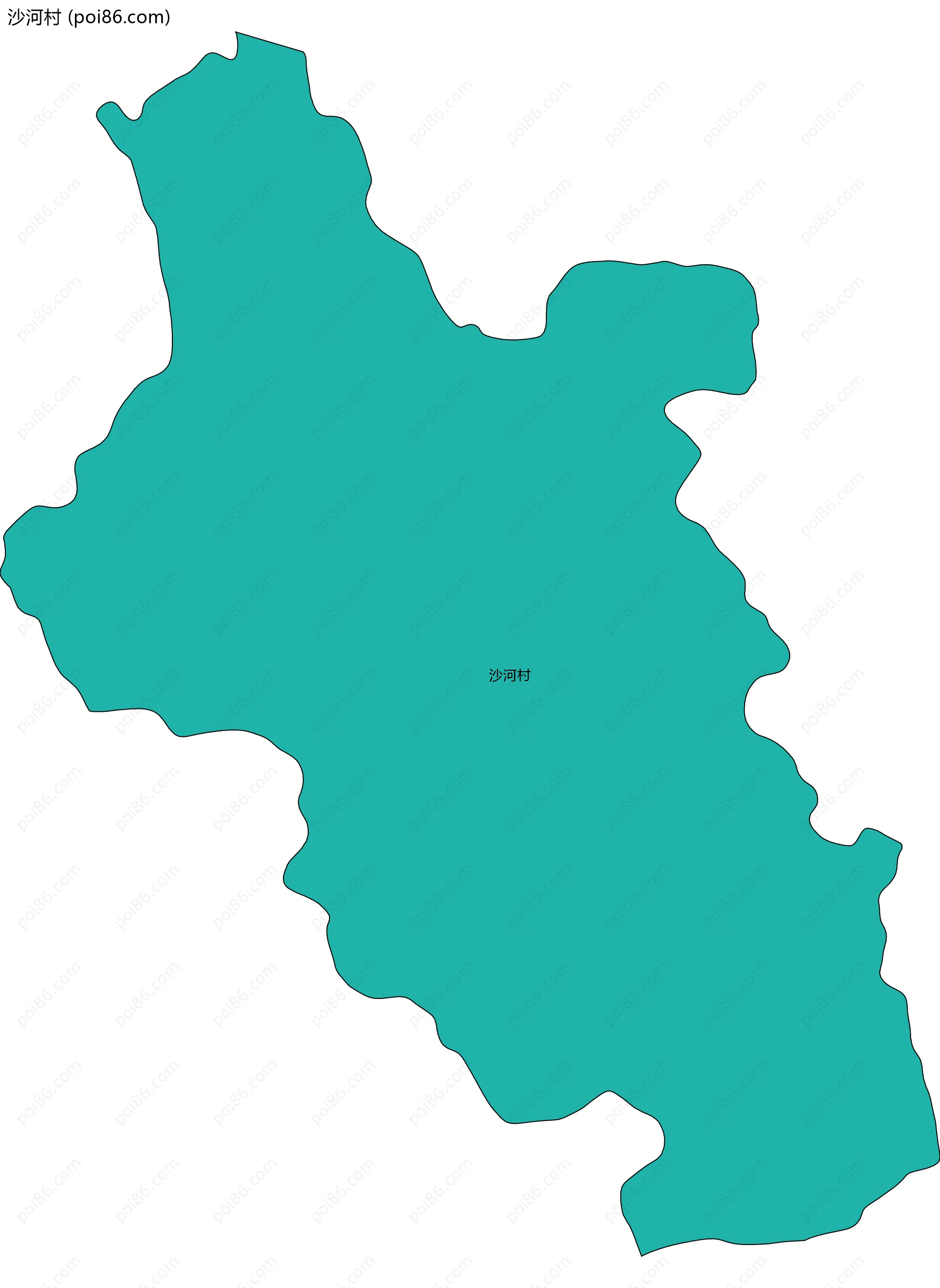 沙河村边界地图