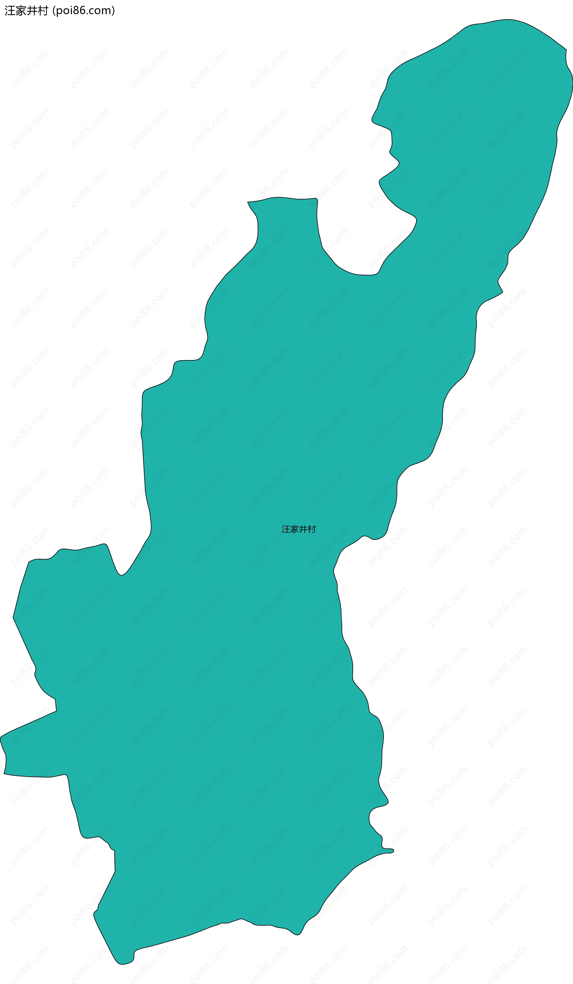 汪家井村边界地图