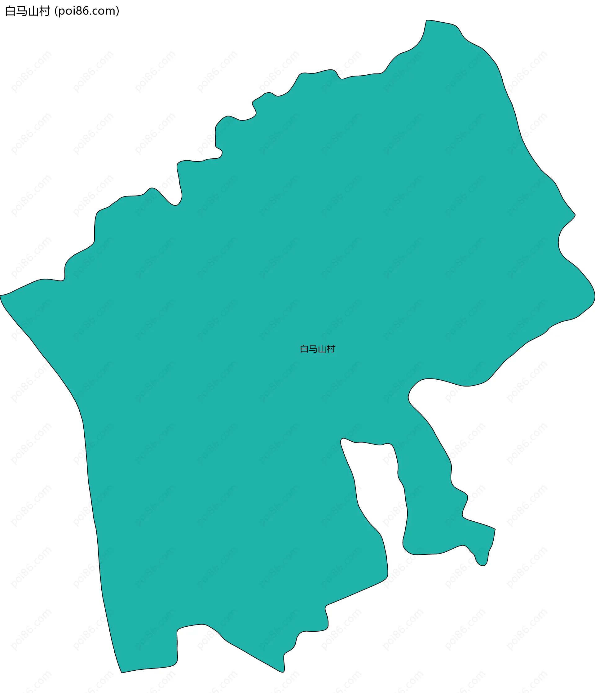 白马山村边界地图