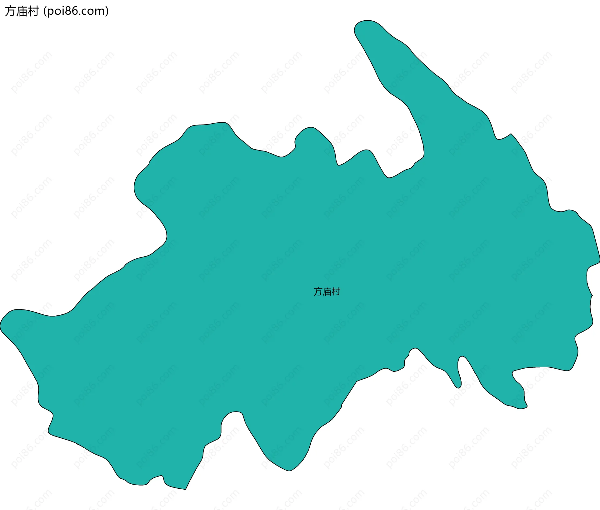 方庙村边界地图