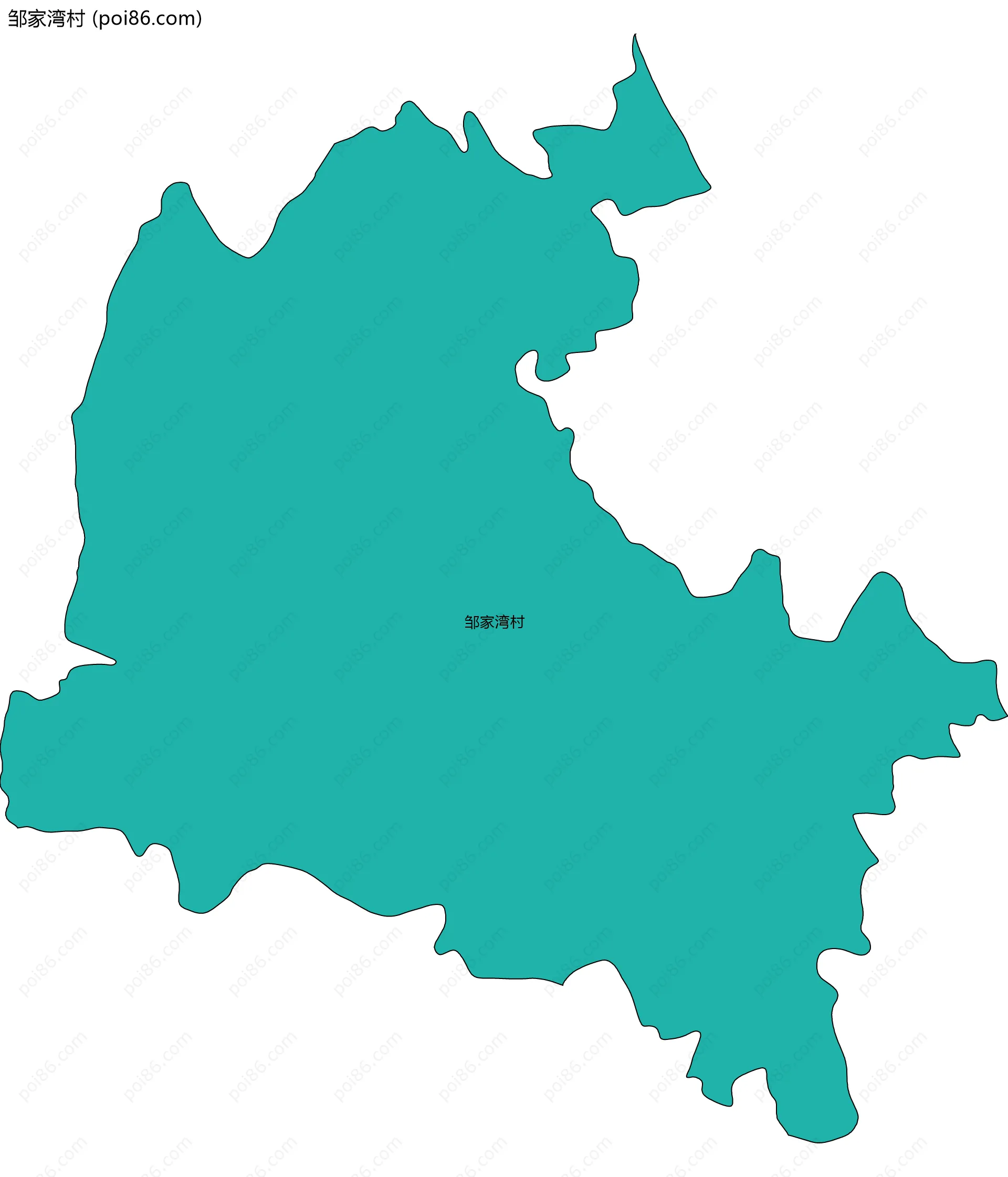 邹家湾村边界地图