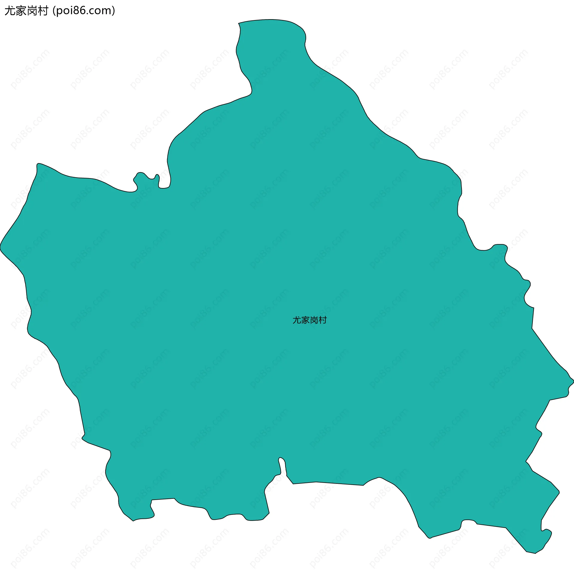 尤家岗村边界地图