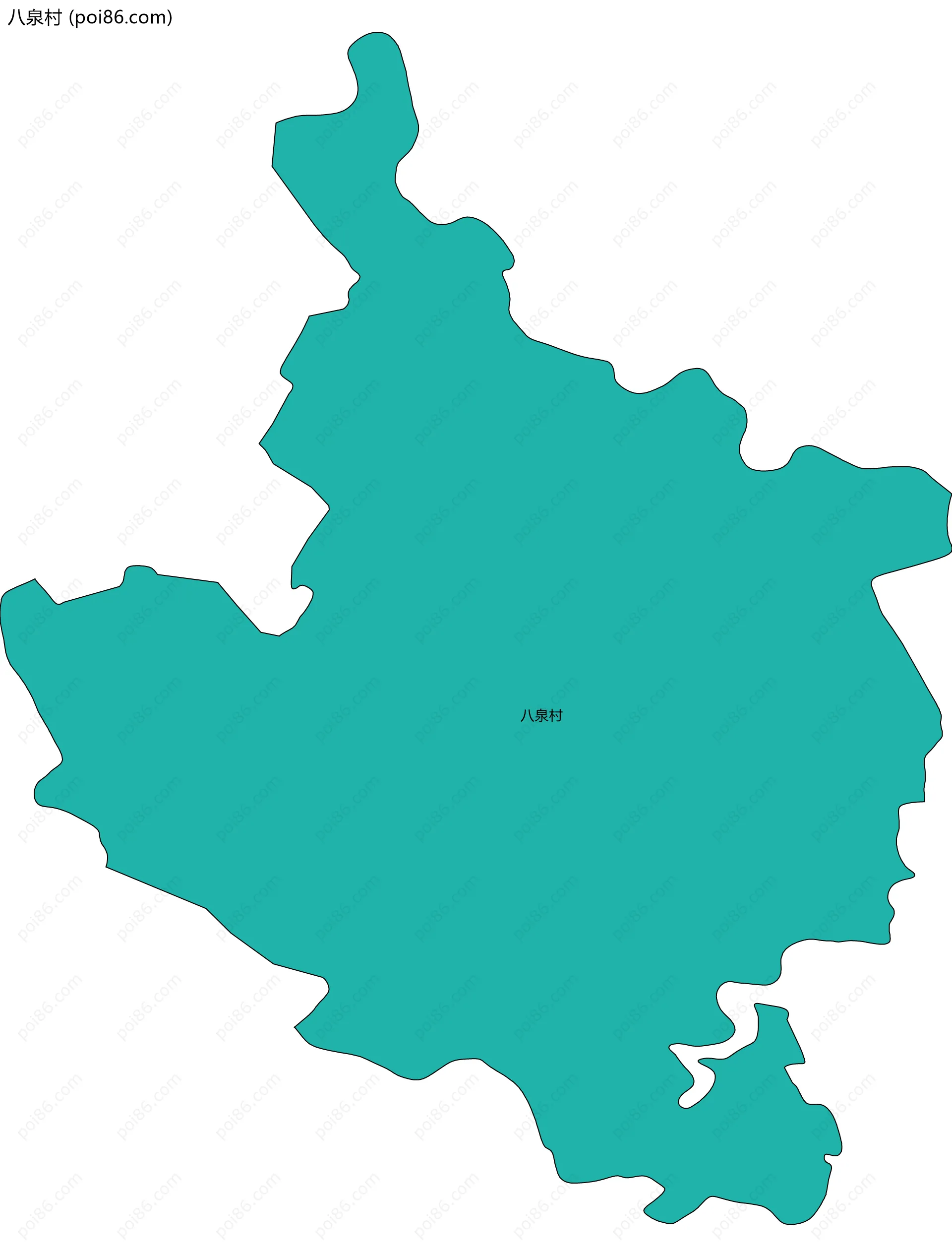 八泉村边界地图