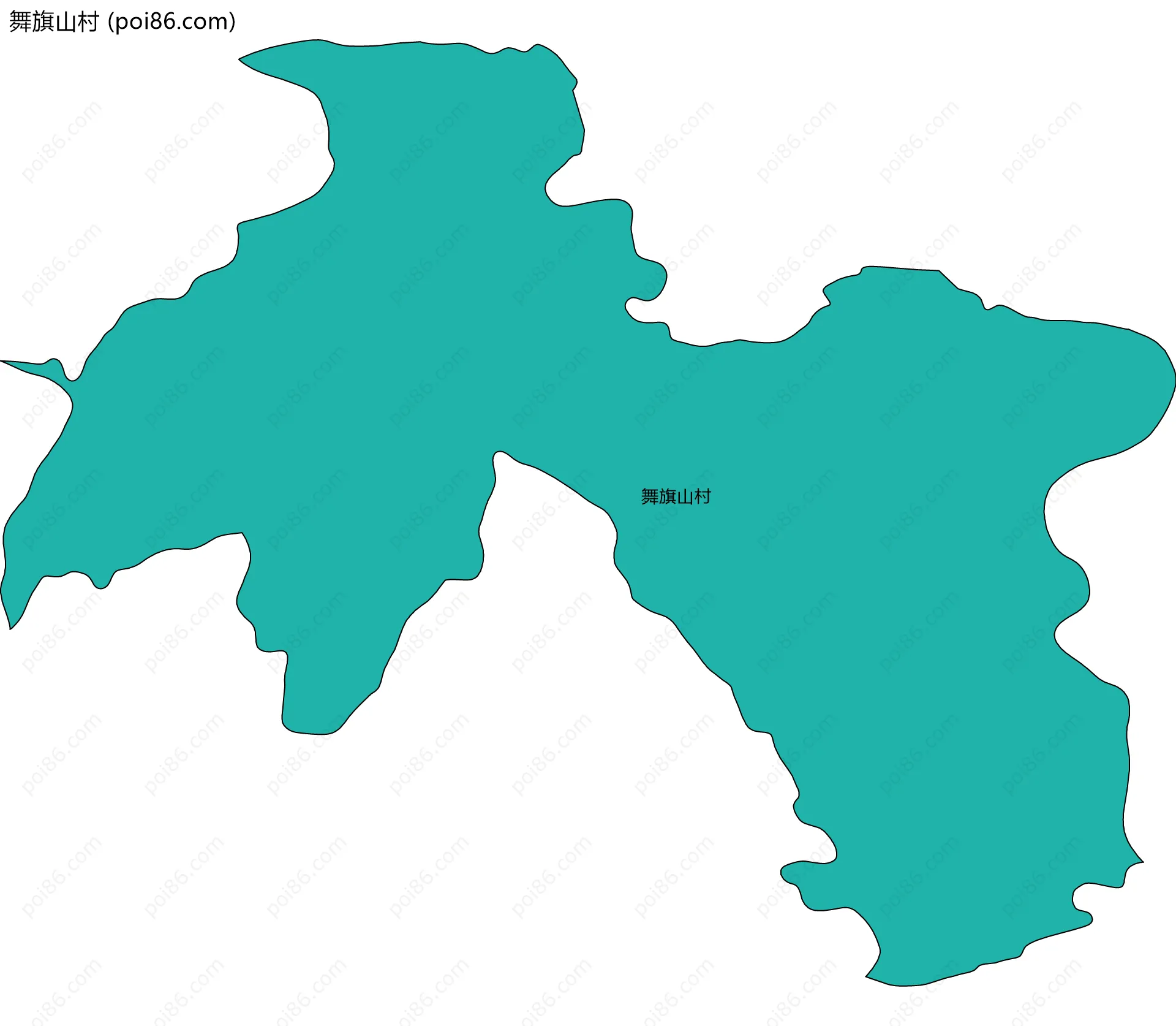 舞旗山村边界地图