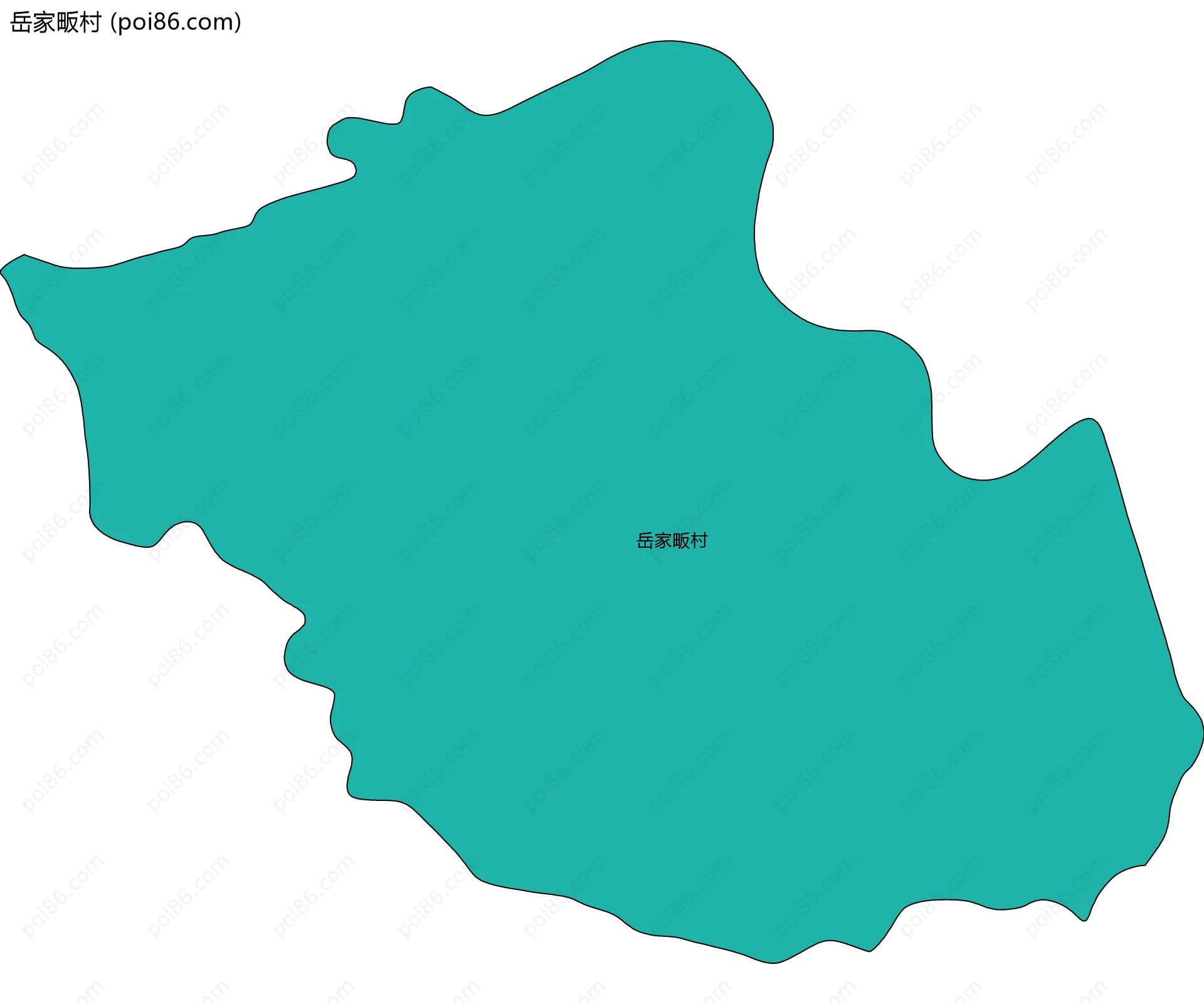 岳家畈村边界地图