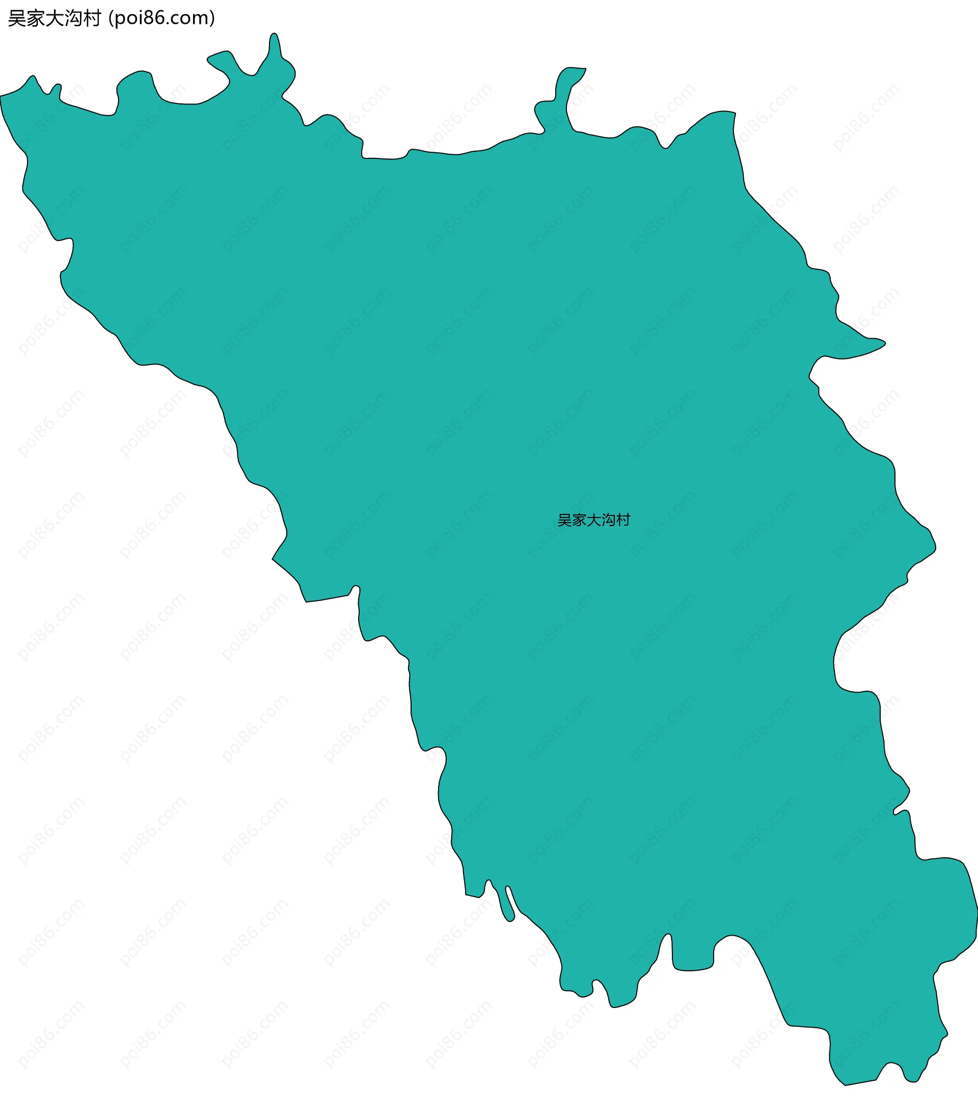 吴家大沟村边界地图