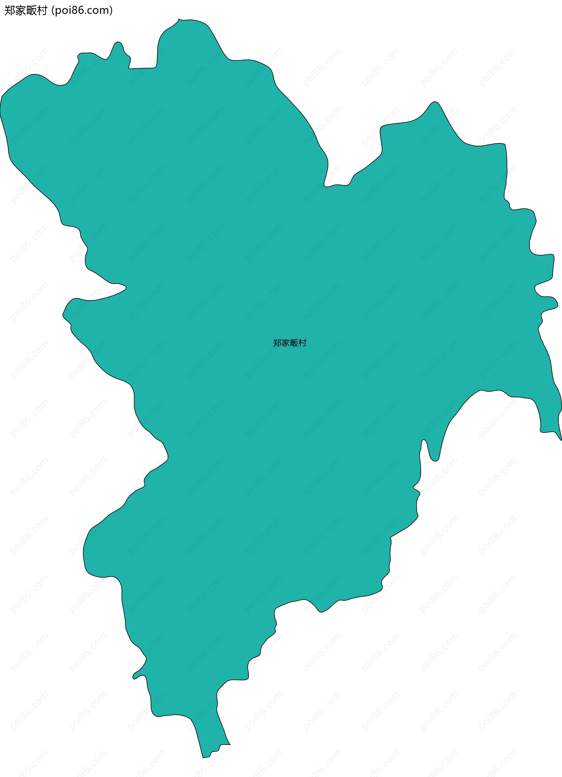 郑家畈村边界地图