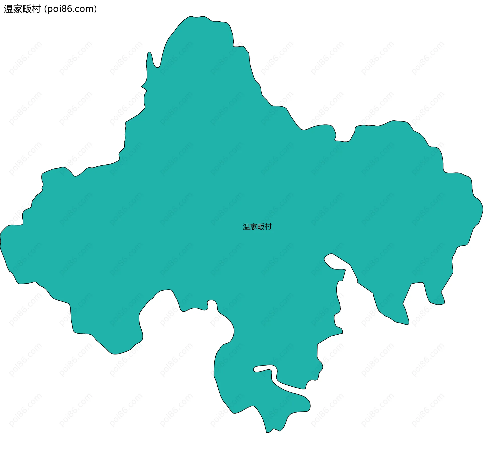 温家畈村边界地图