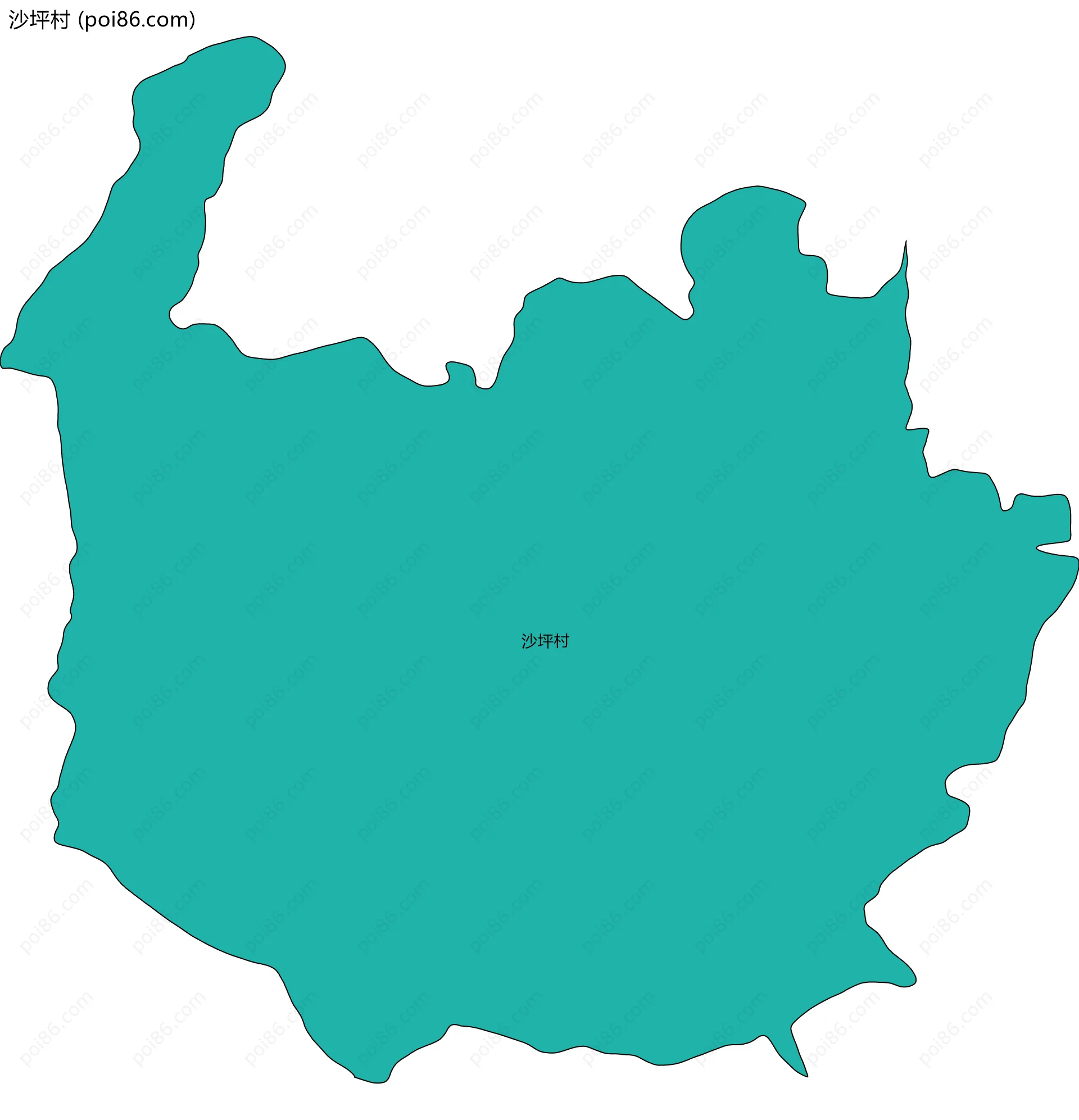 沙坪村边界地图