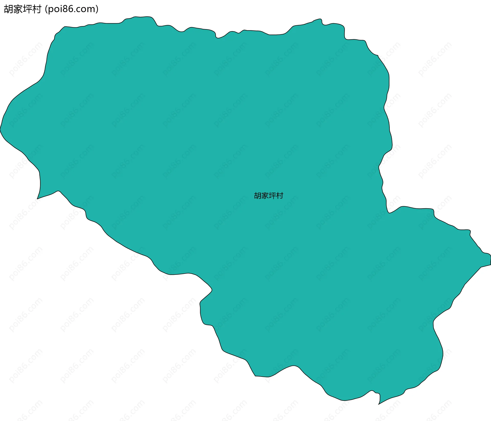 胡家坪村边界地图