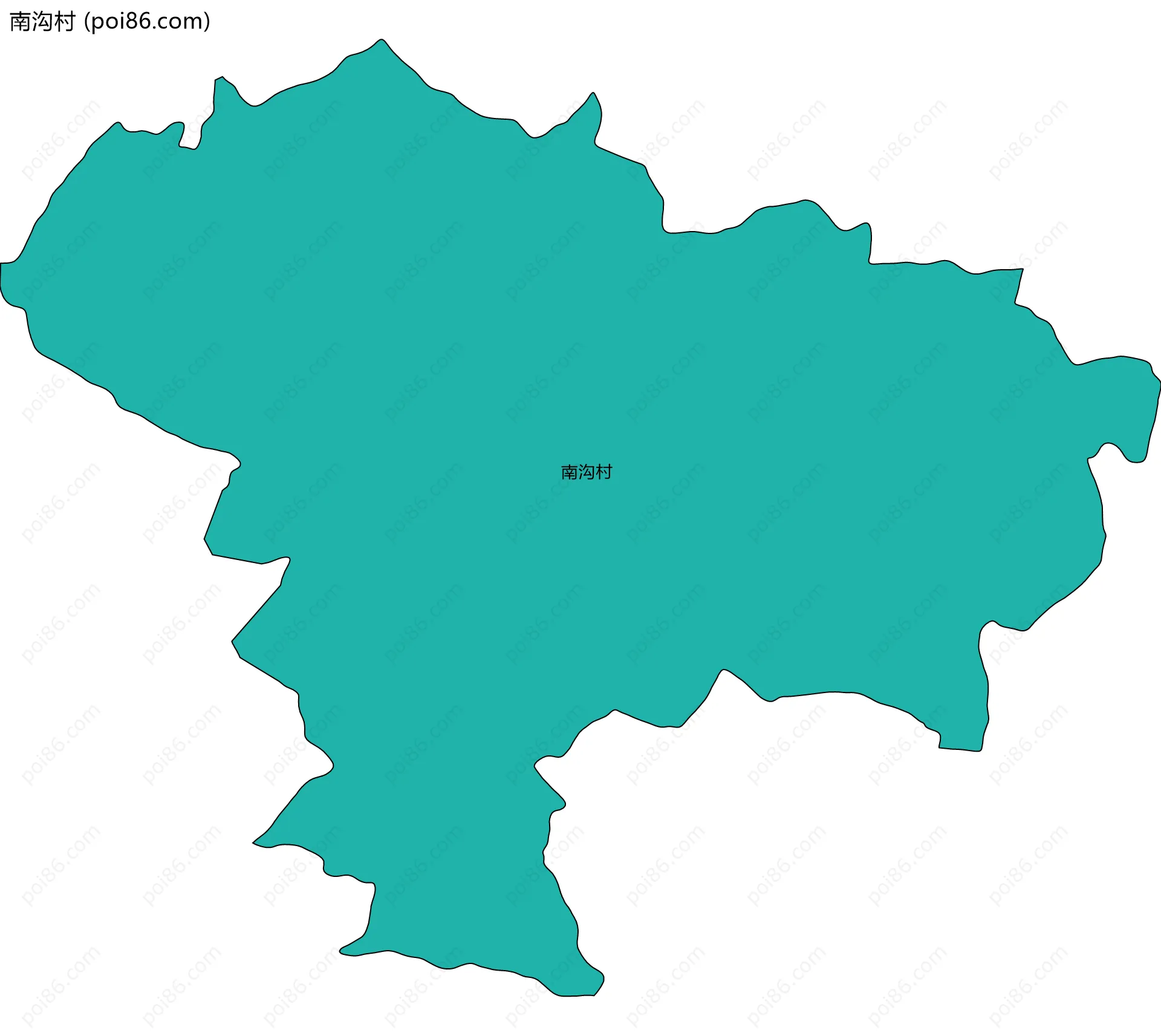 南沟村边界地图