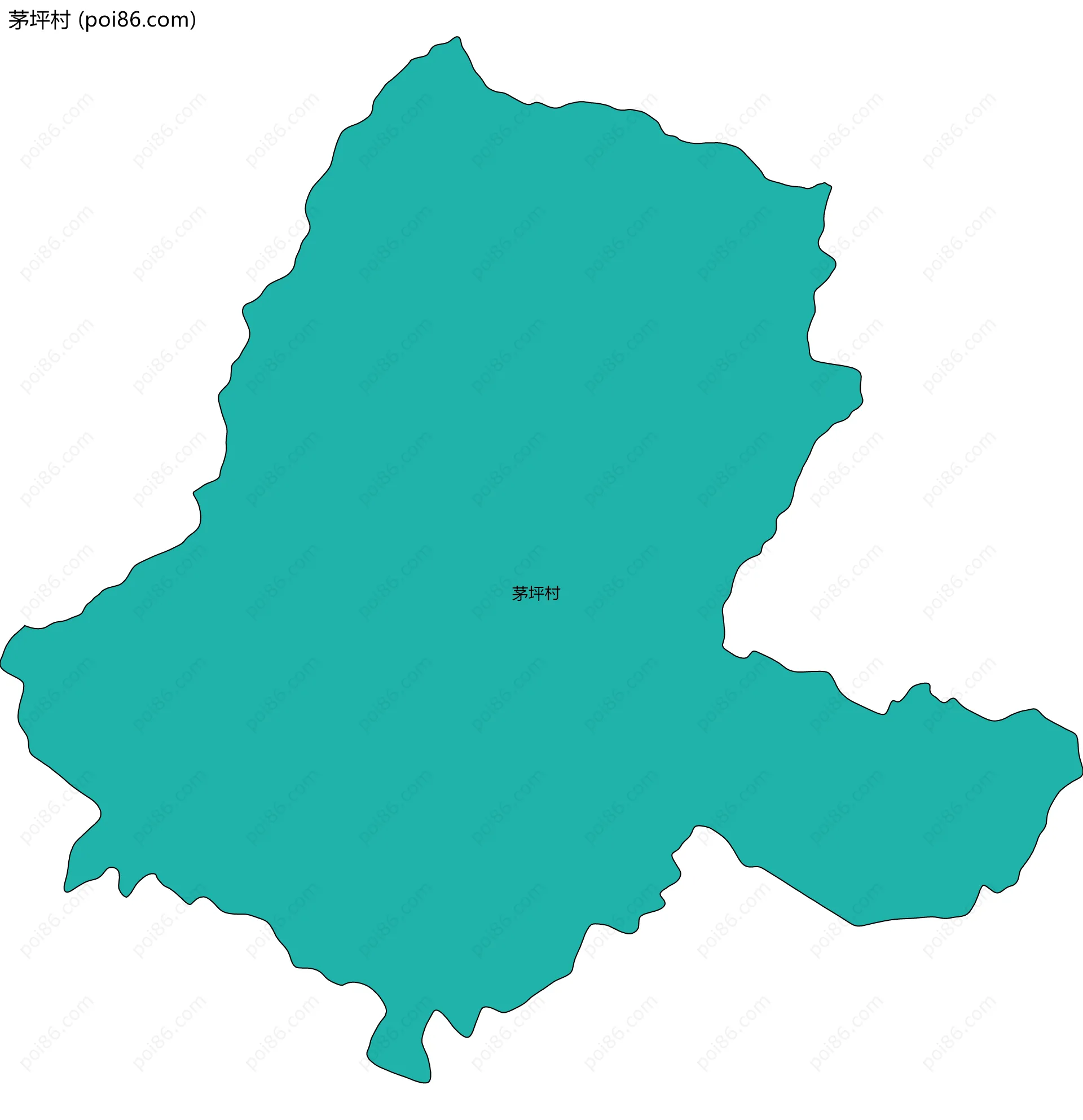 茅坪村边界地图