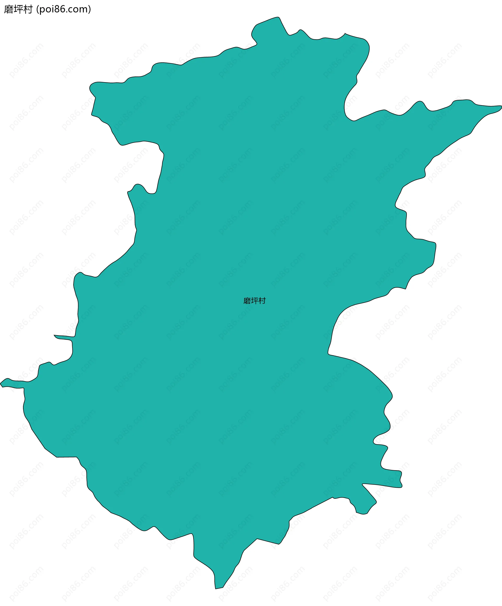 磨坪村边界地图