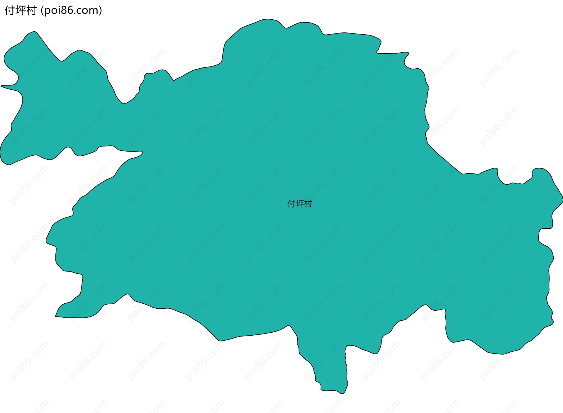 付坪村边界地图