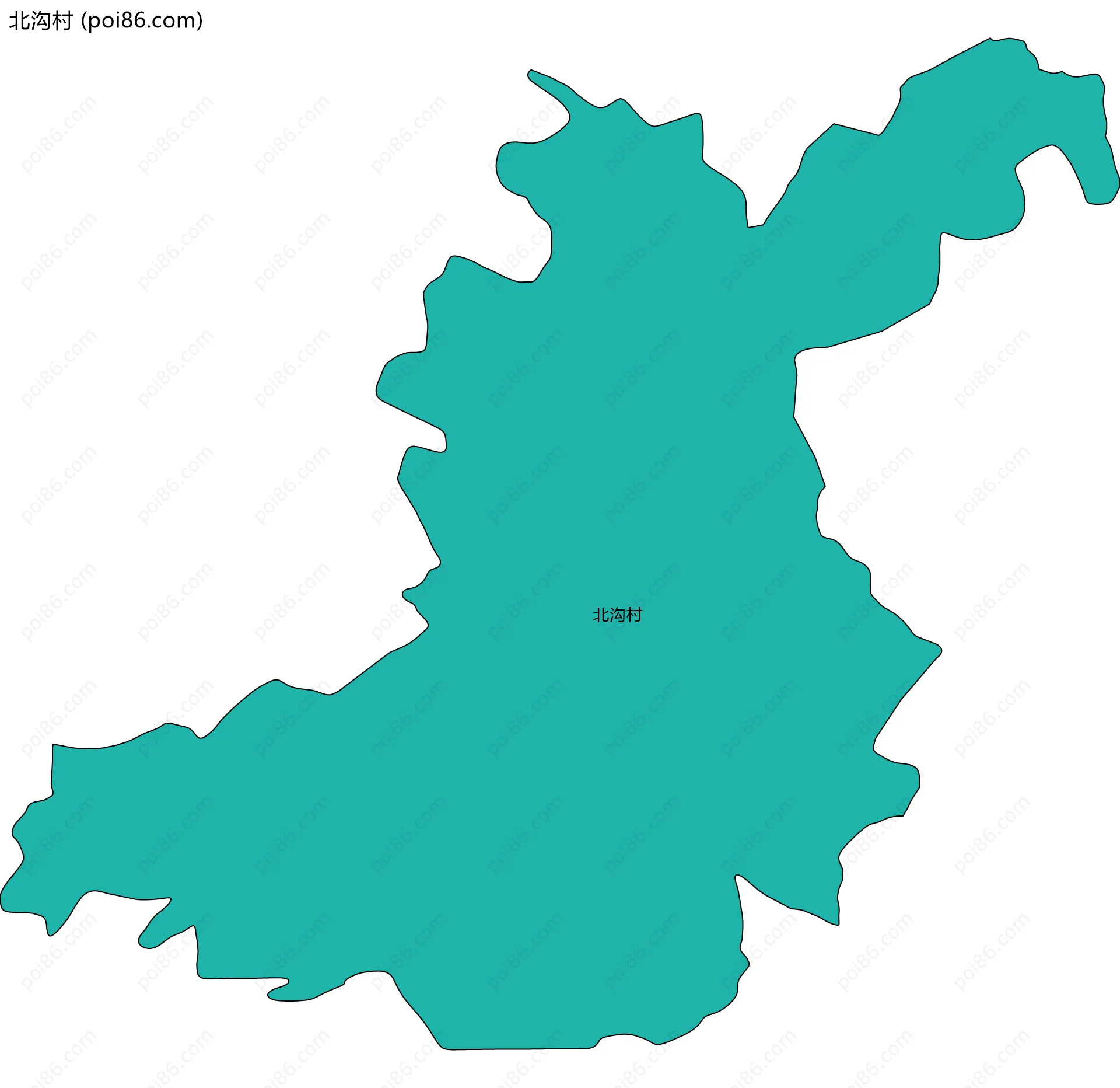 北沟村边界地图