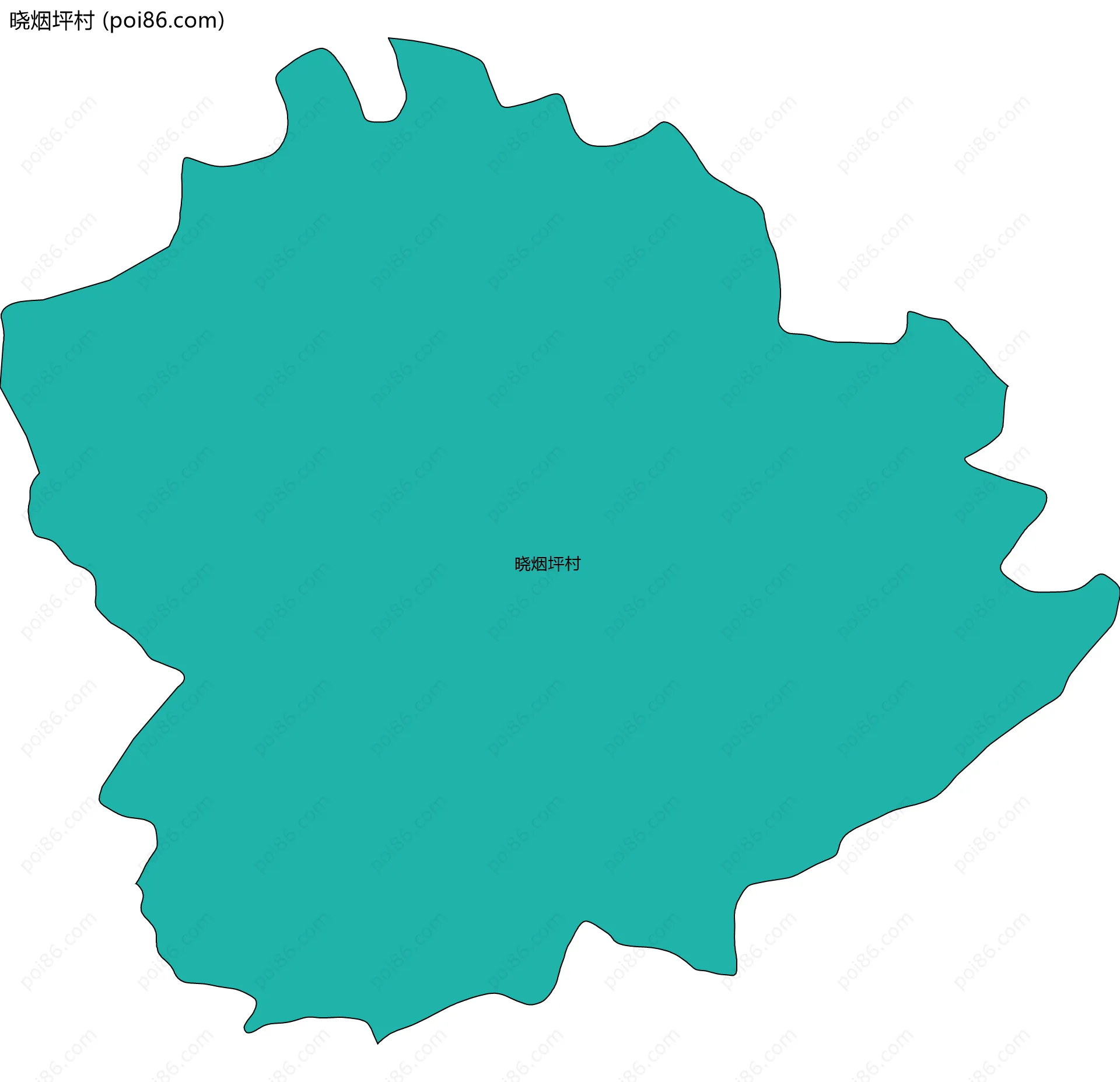 晓烟坪村边界地图