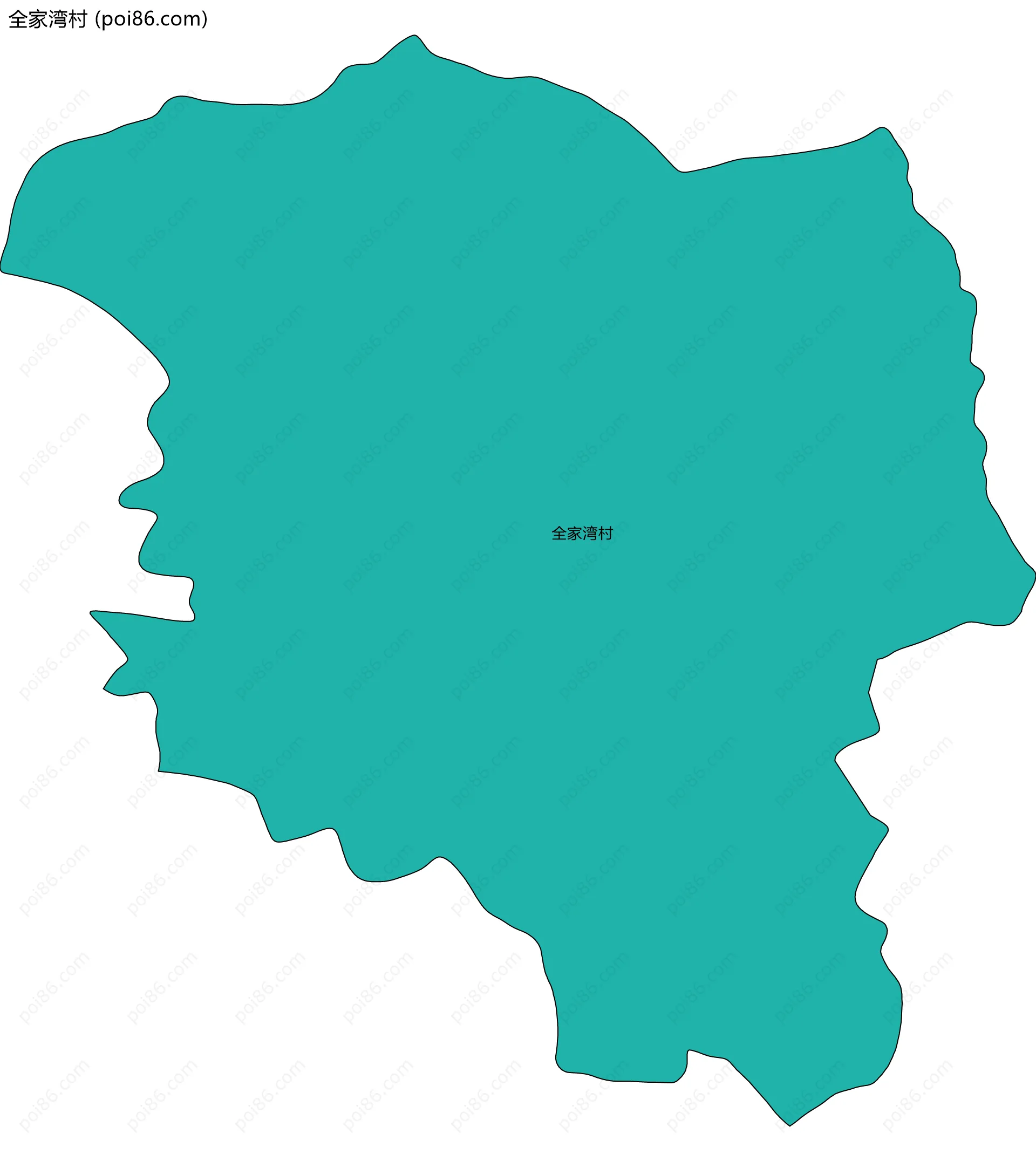 全家湾村边界地图