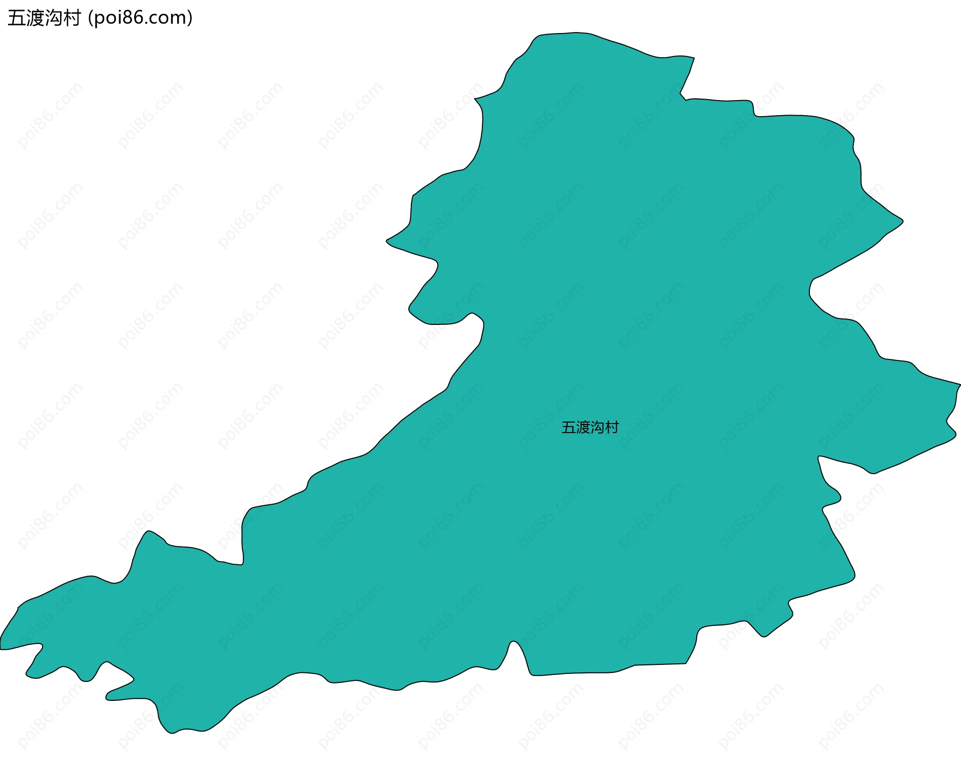 五渡沟村边界地图