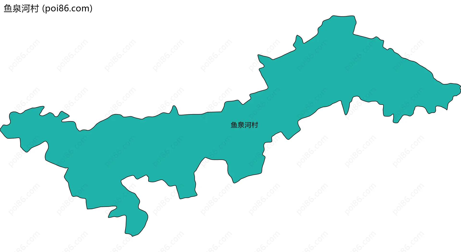 鱼泉河村边界地图