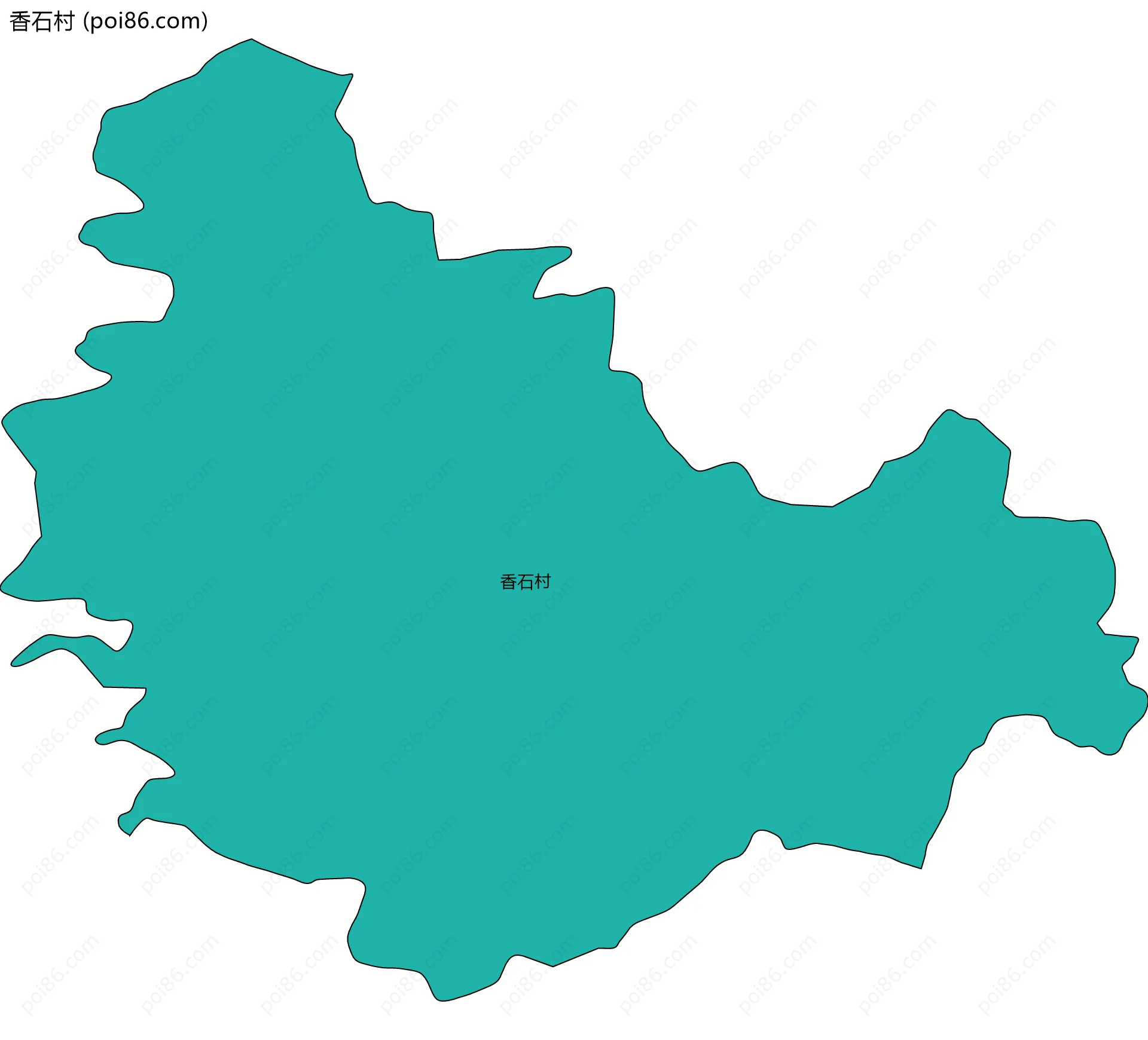 香石村边界地图