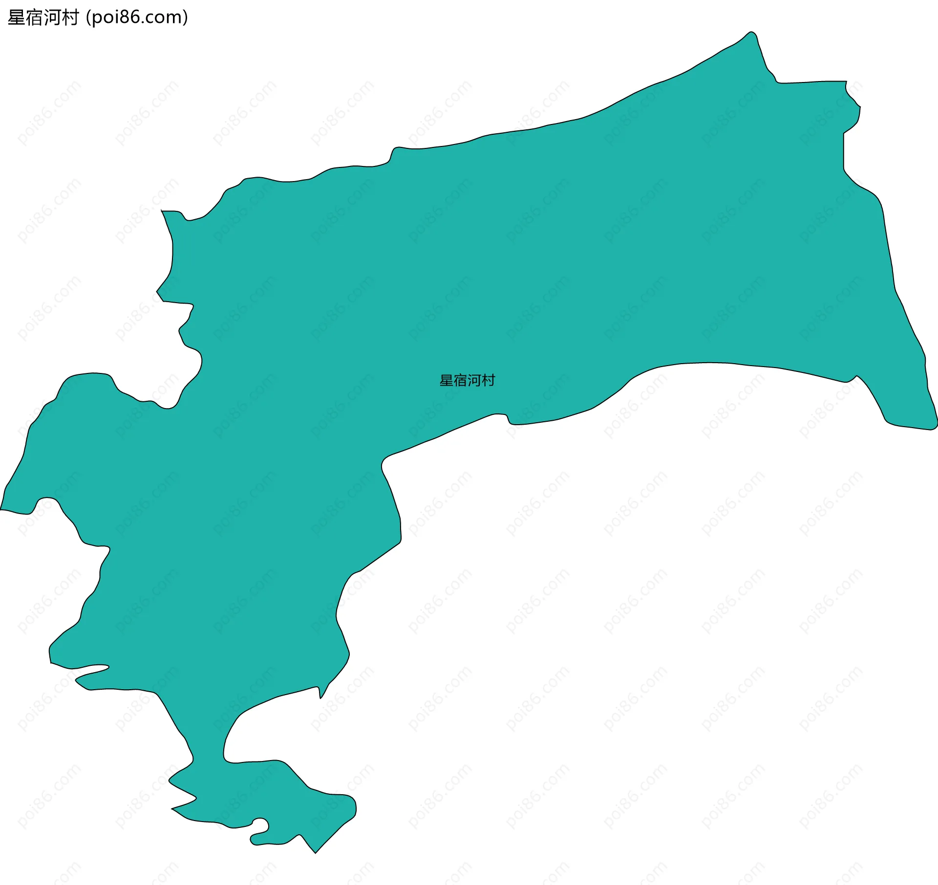 星宿河村边界地图