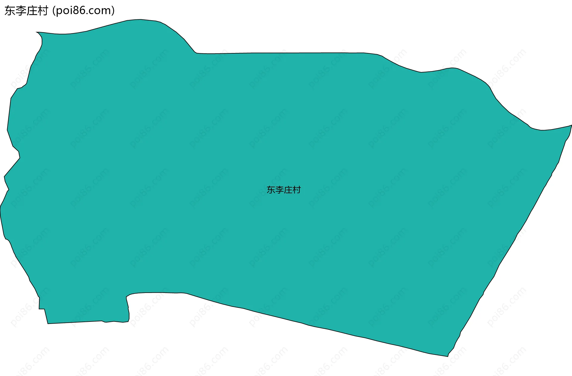 东李庄村边界地图