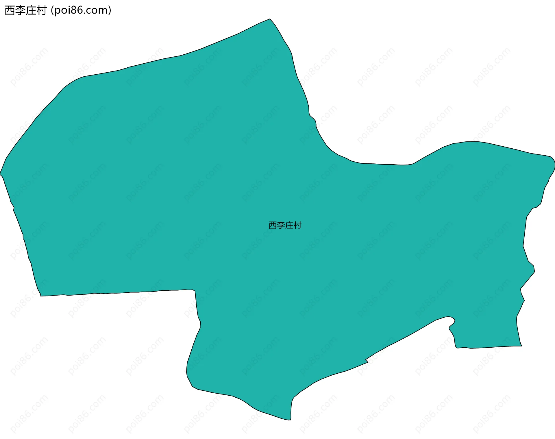 西李庄村边界地图
