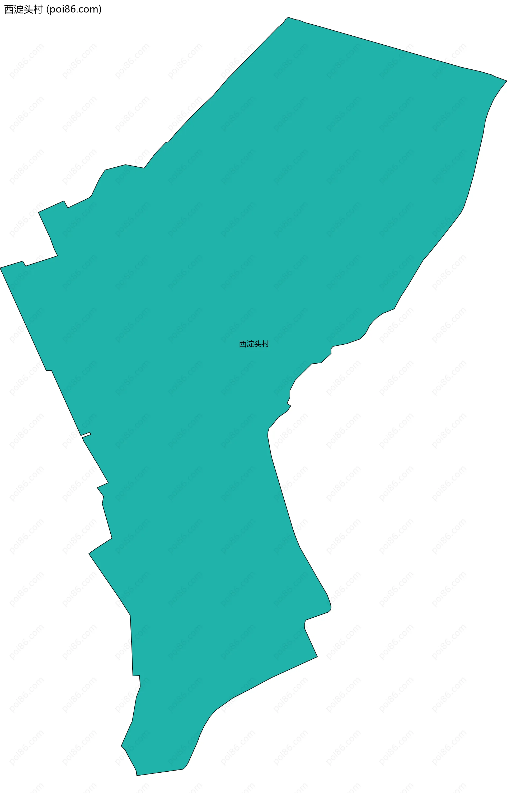 西淀头村边界地图