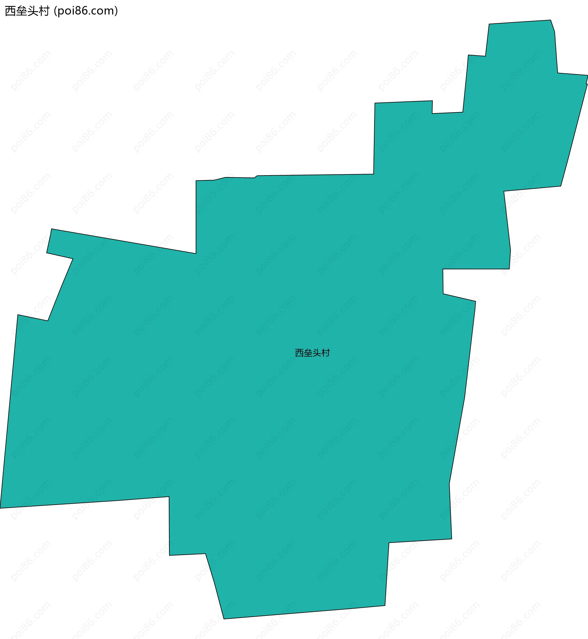 西垒头村边界地图