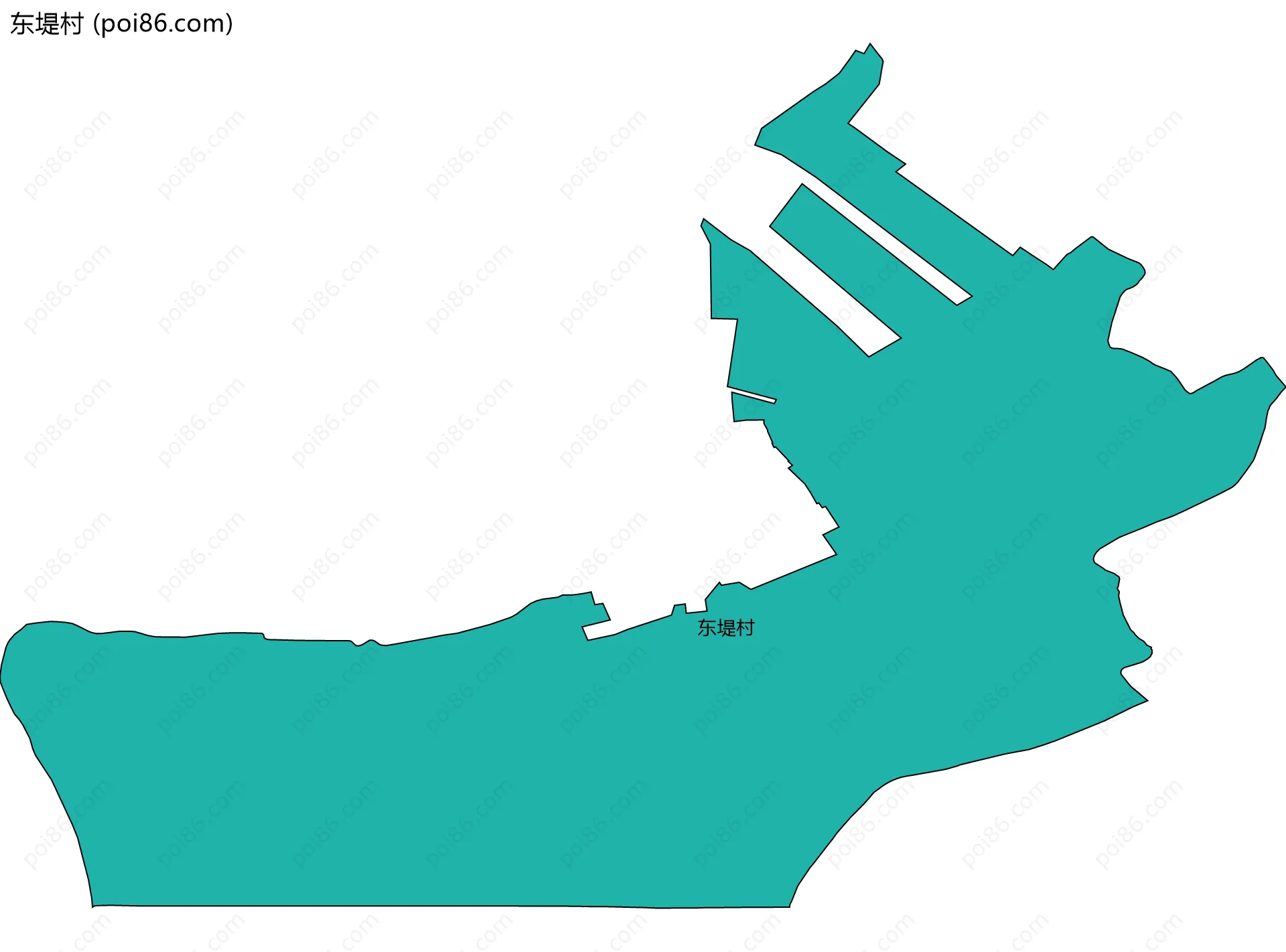 东堤村边界地图