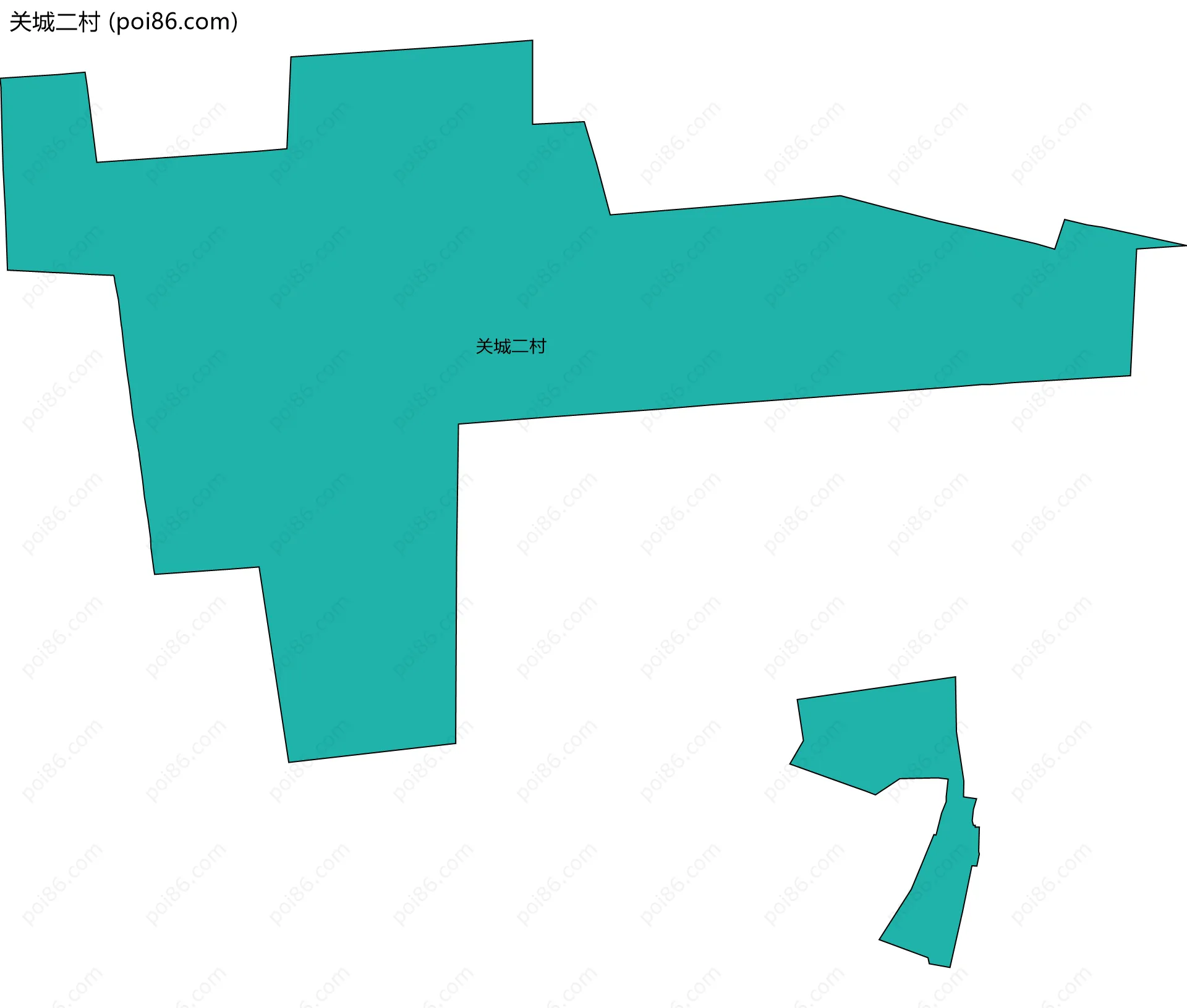 关城二村边界地图