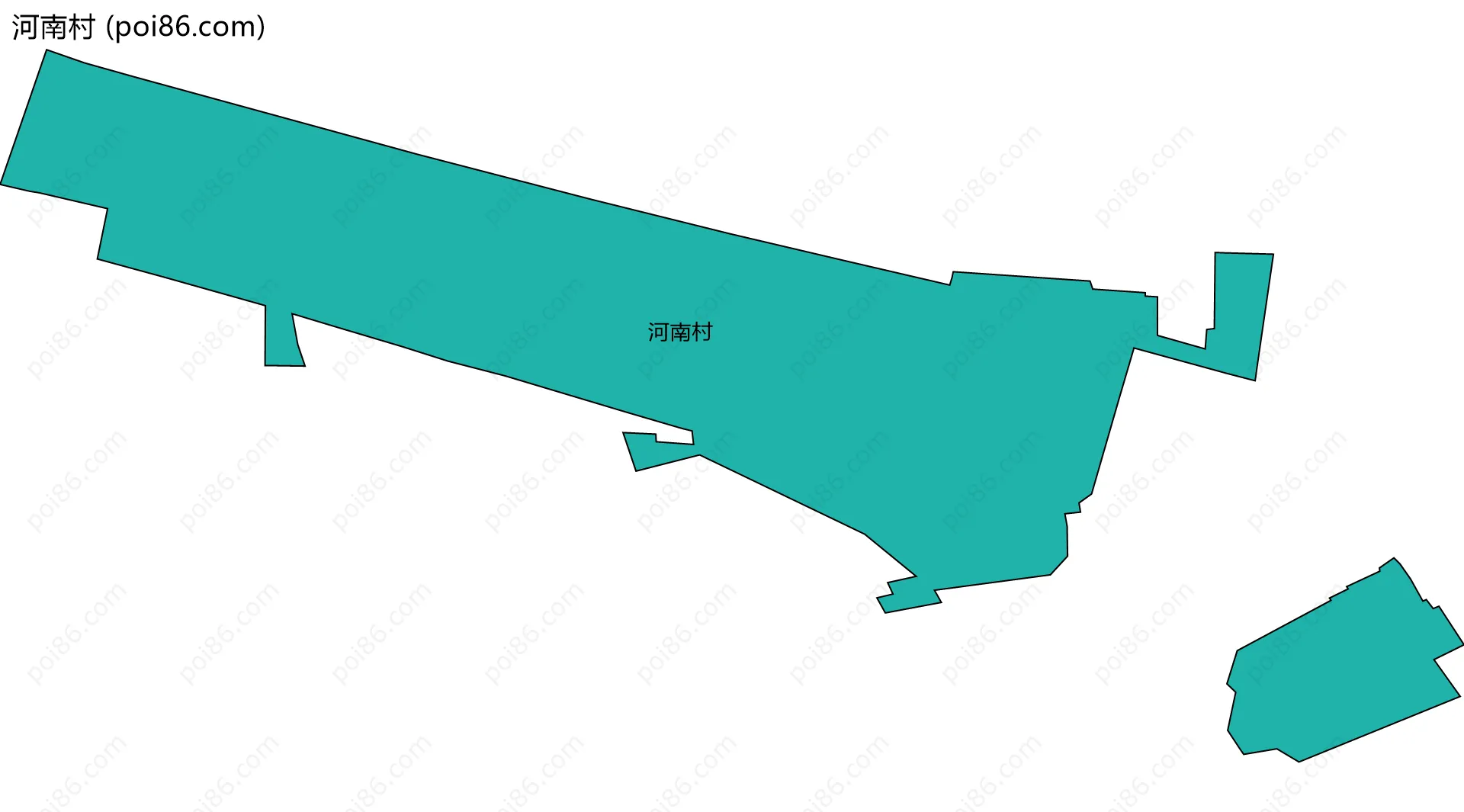 河南村边界地图