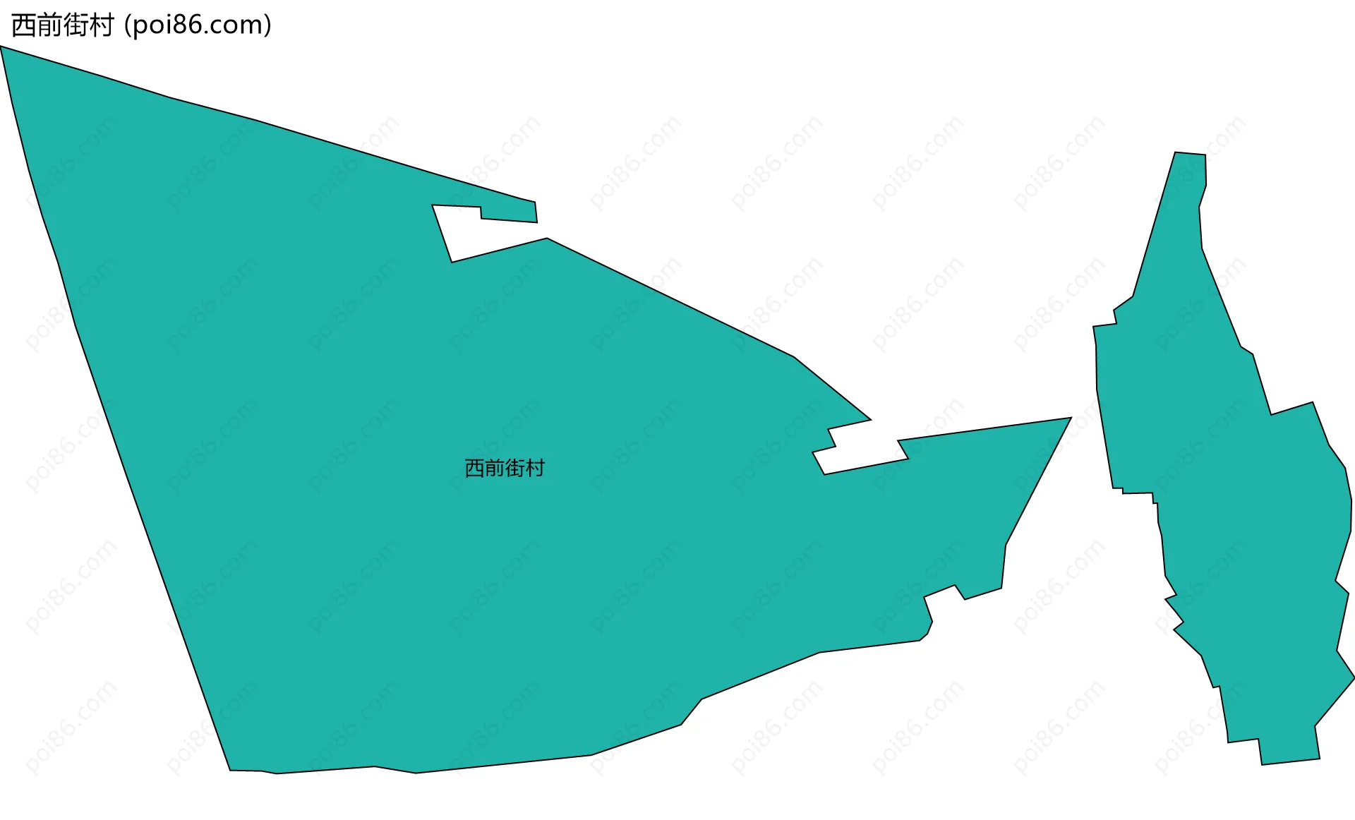 西前街村边界地图