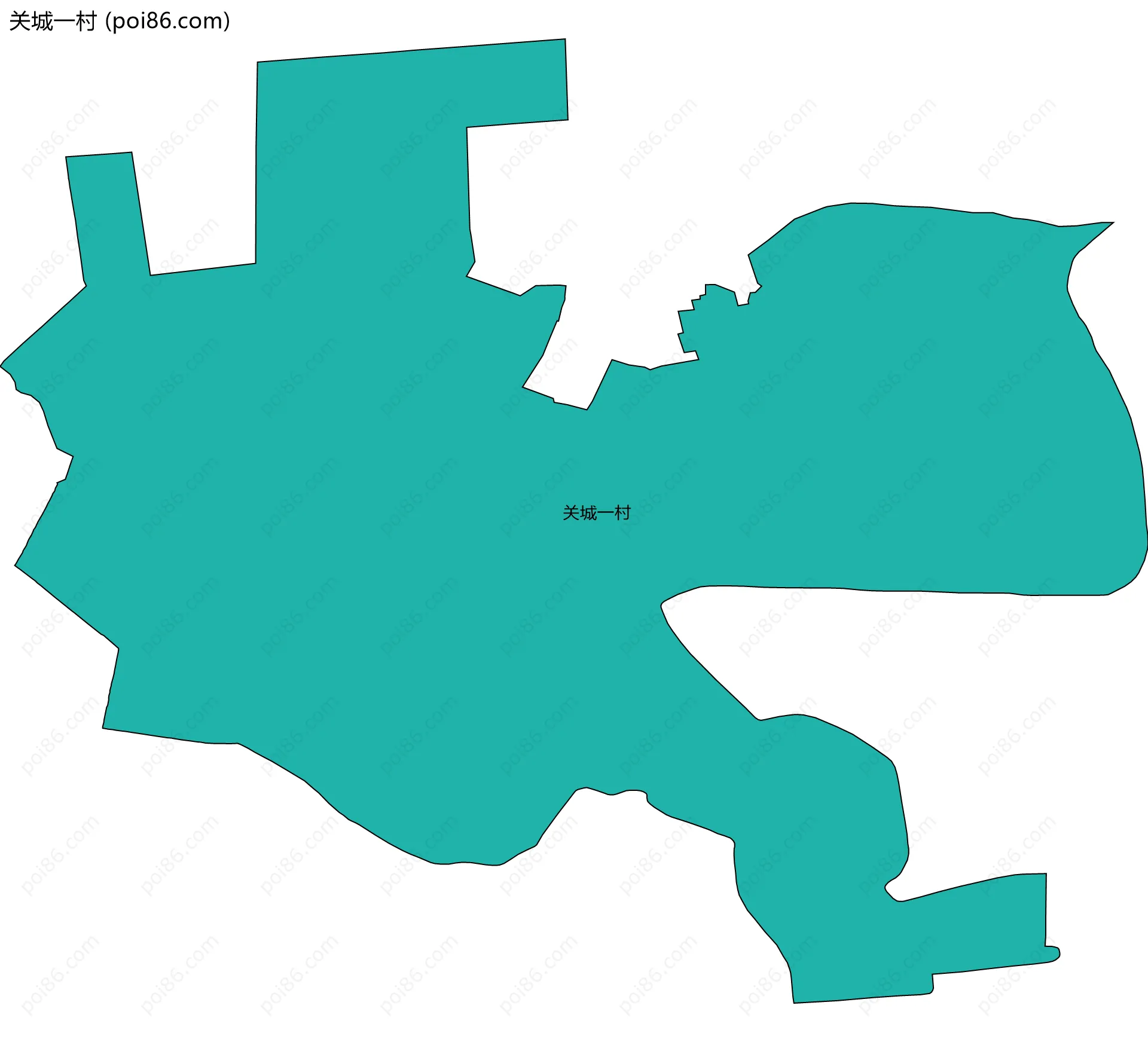 关城一村边界地图