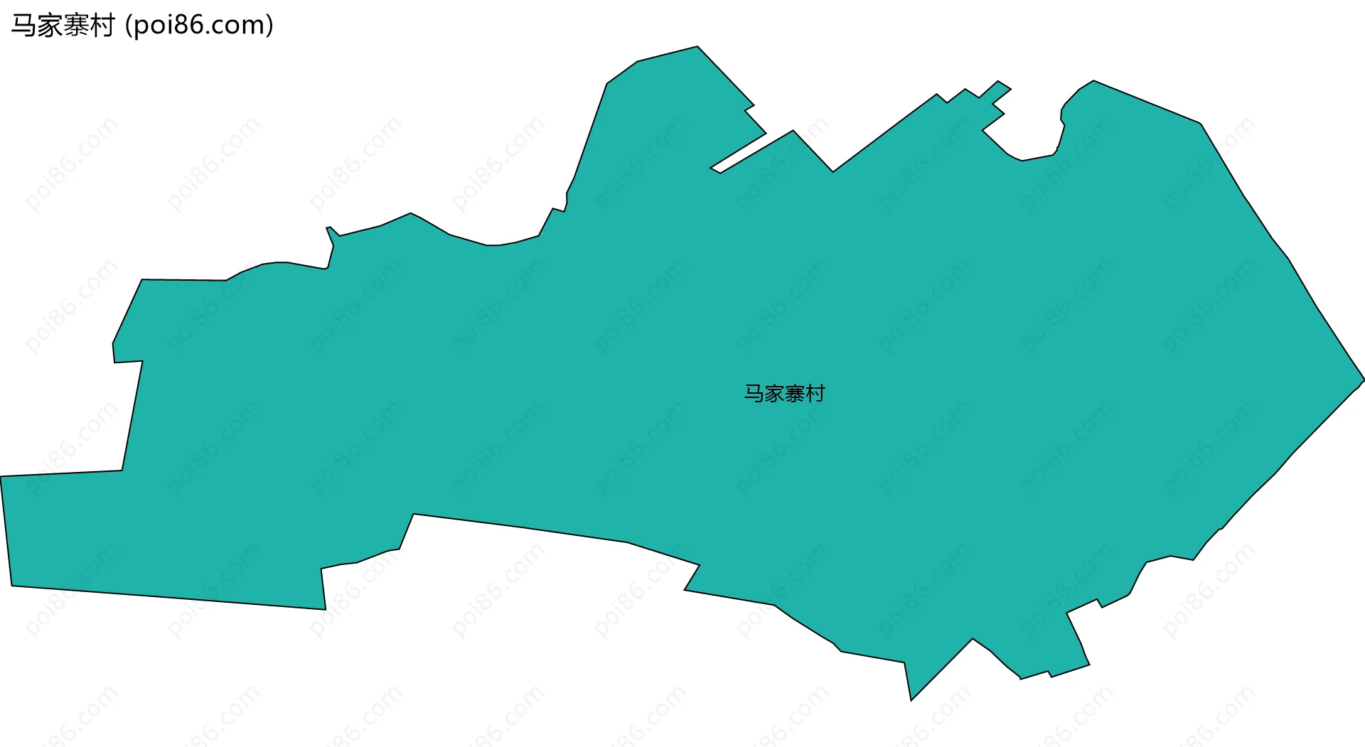 马家寨村边界地图