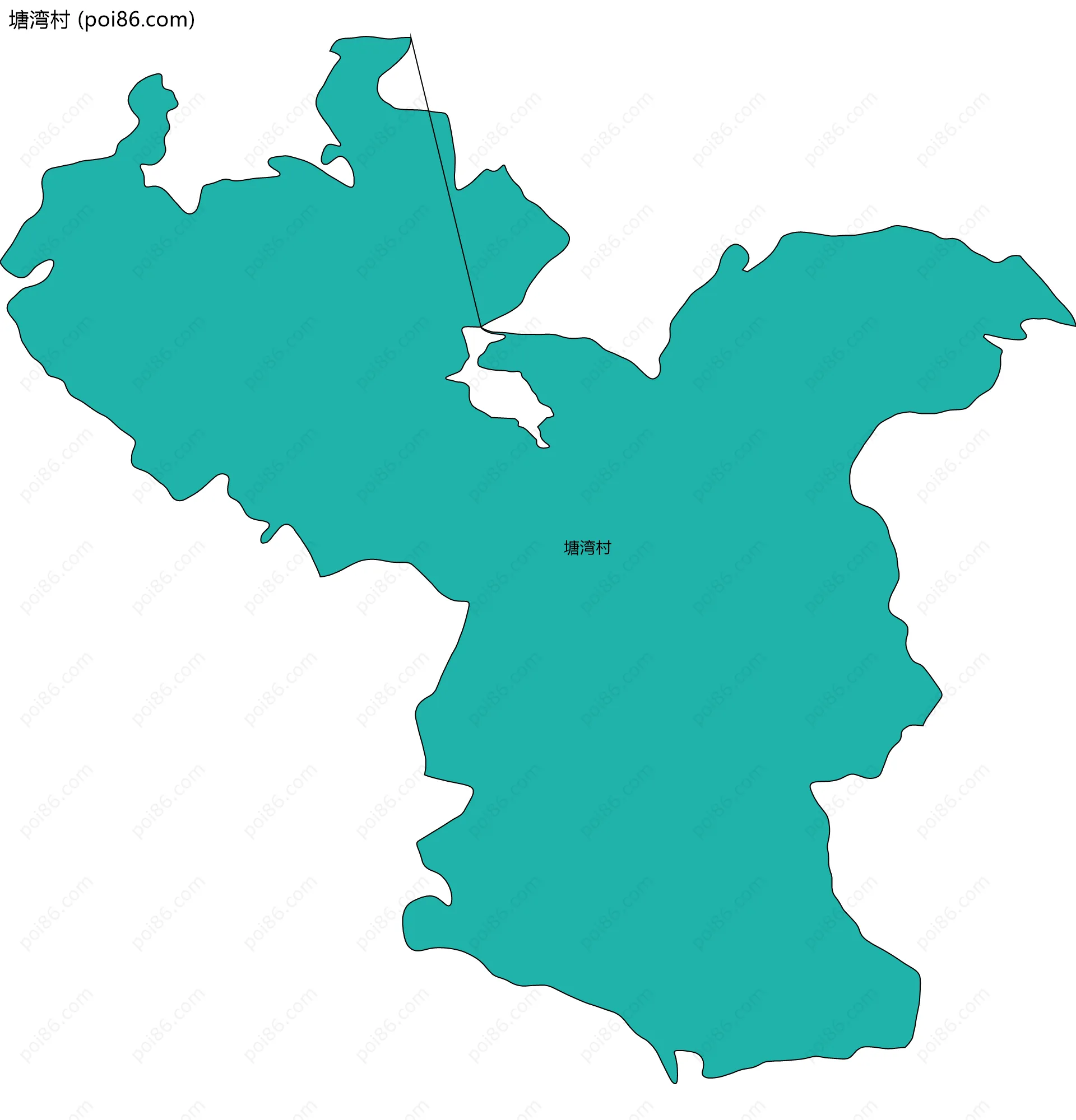 塘湾村边界地图
