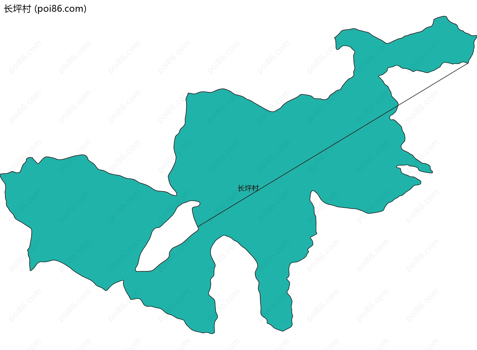 长坪村边界地图