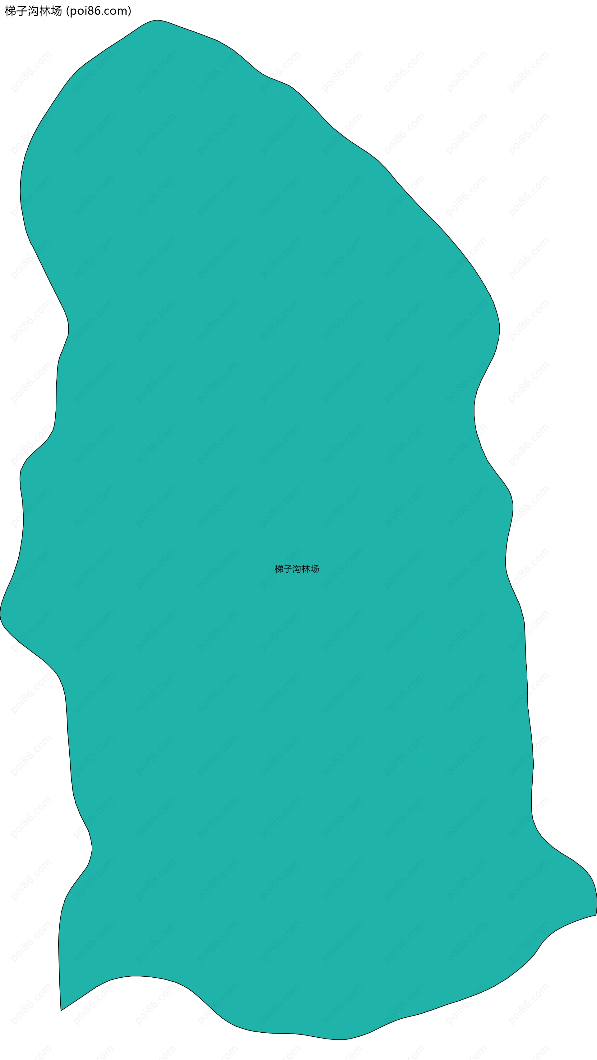 梯子沟林场边界地图