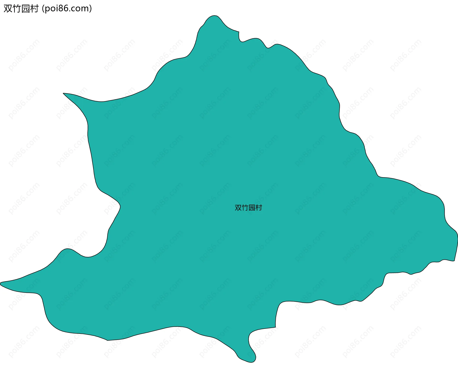 双竹园村边界地图