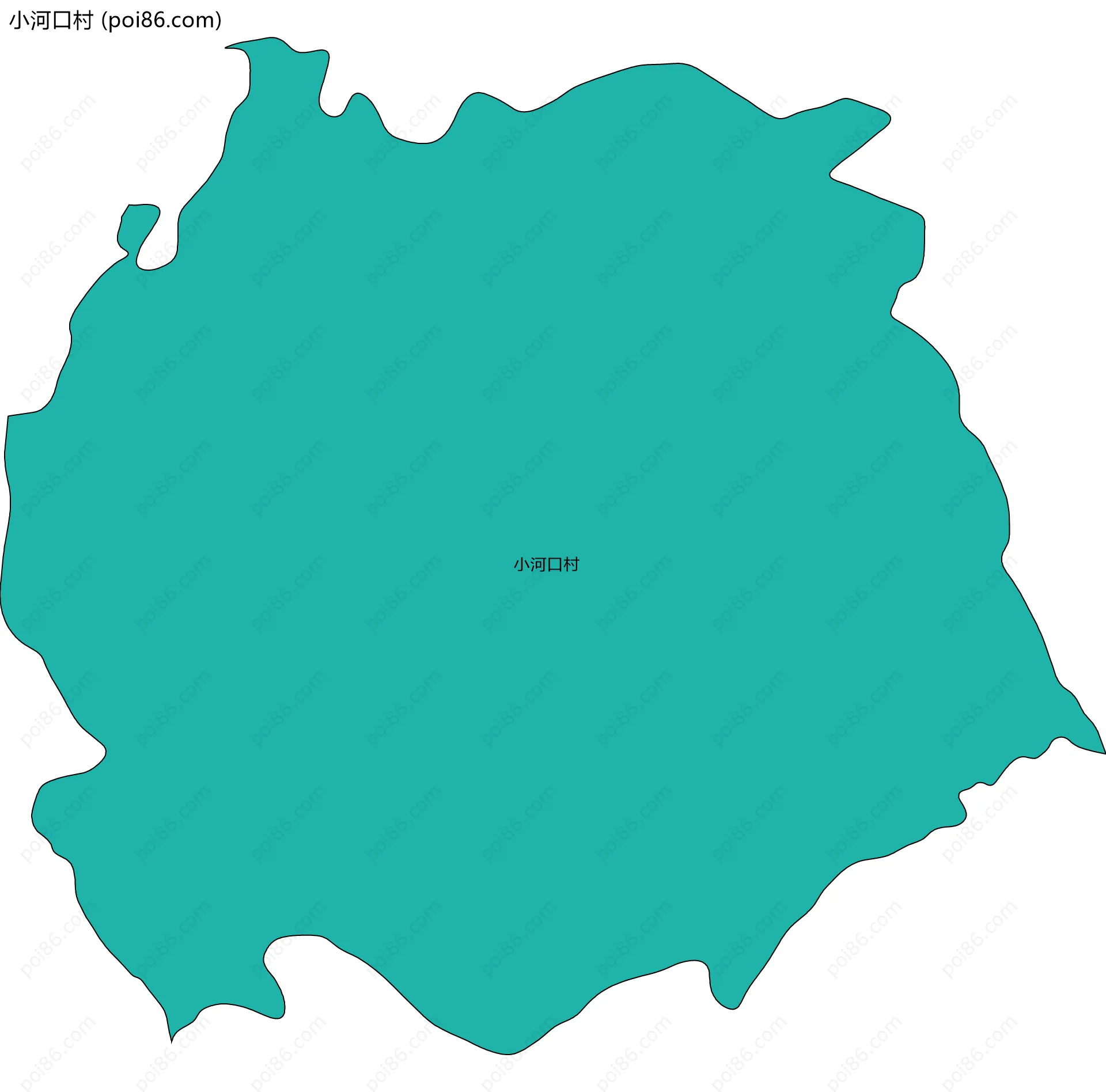 小河口村边界地图