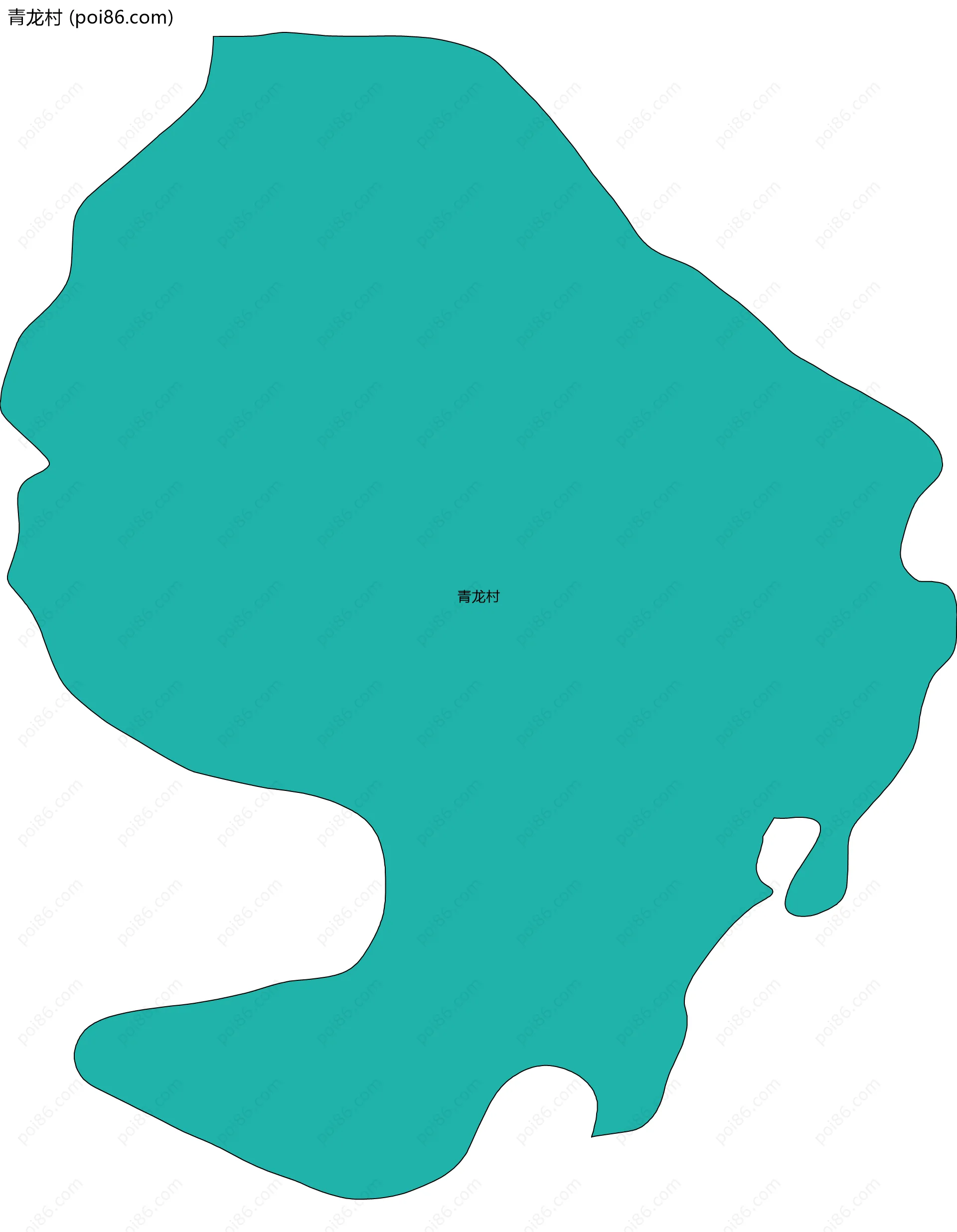 青龙村边界地图