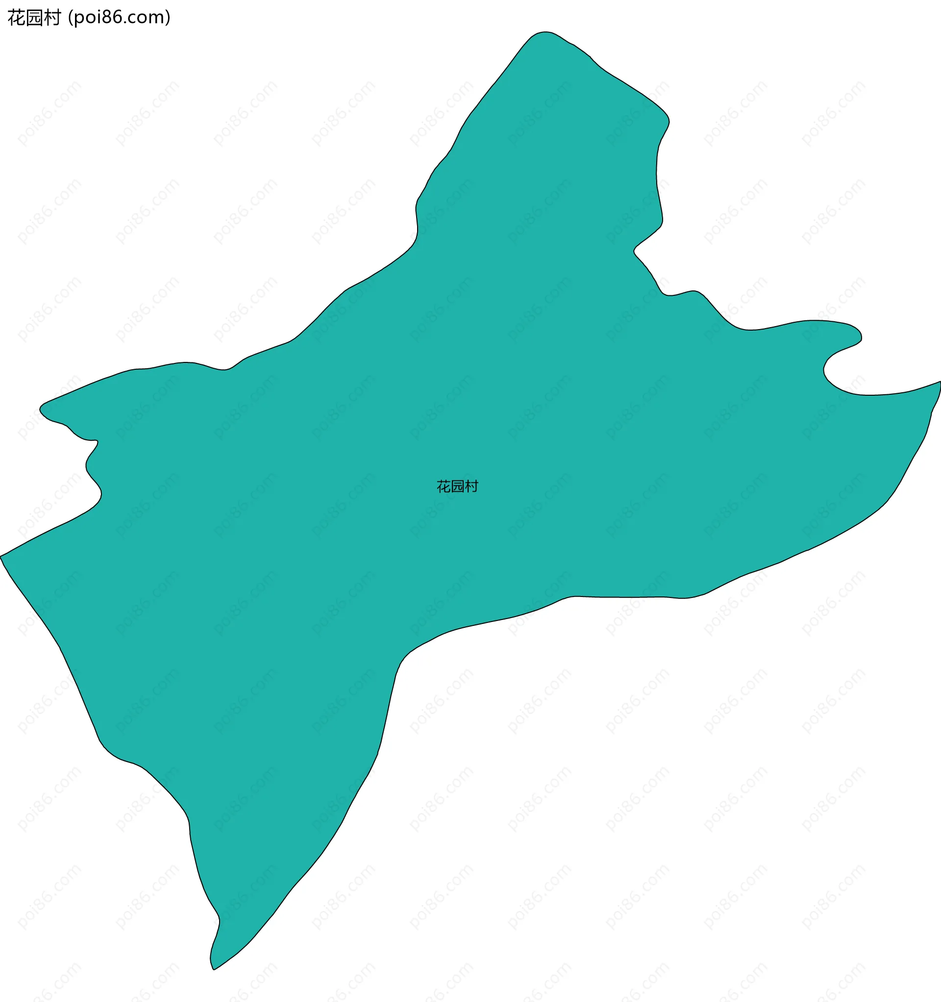 花园村边界地图